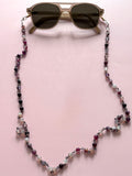 Natural+purple glasses chain/necklace