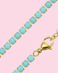 Turquoise tennis necklace