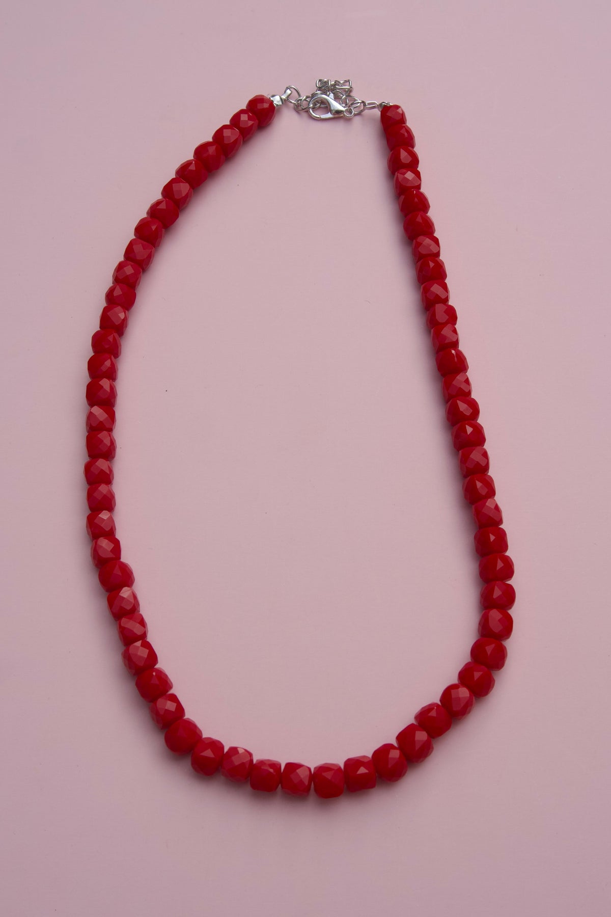 Cranberry sparkler necklace