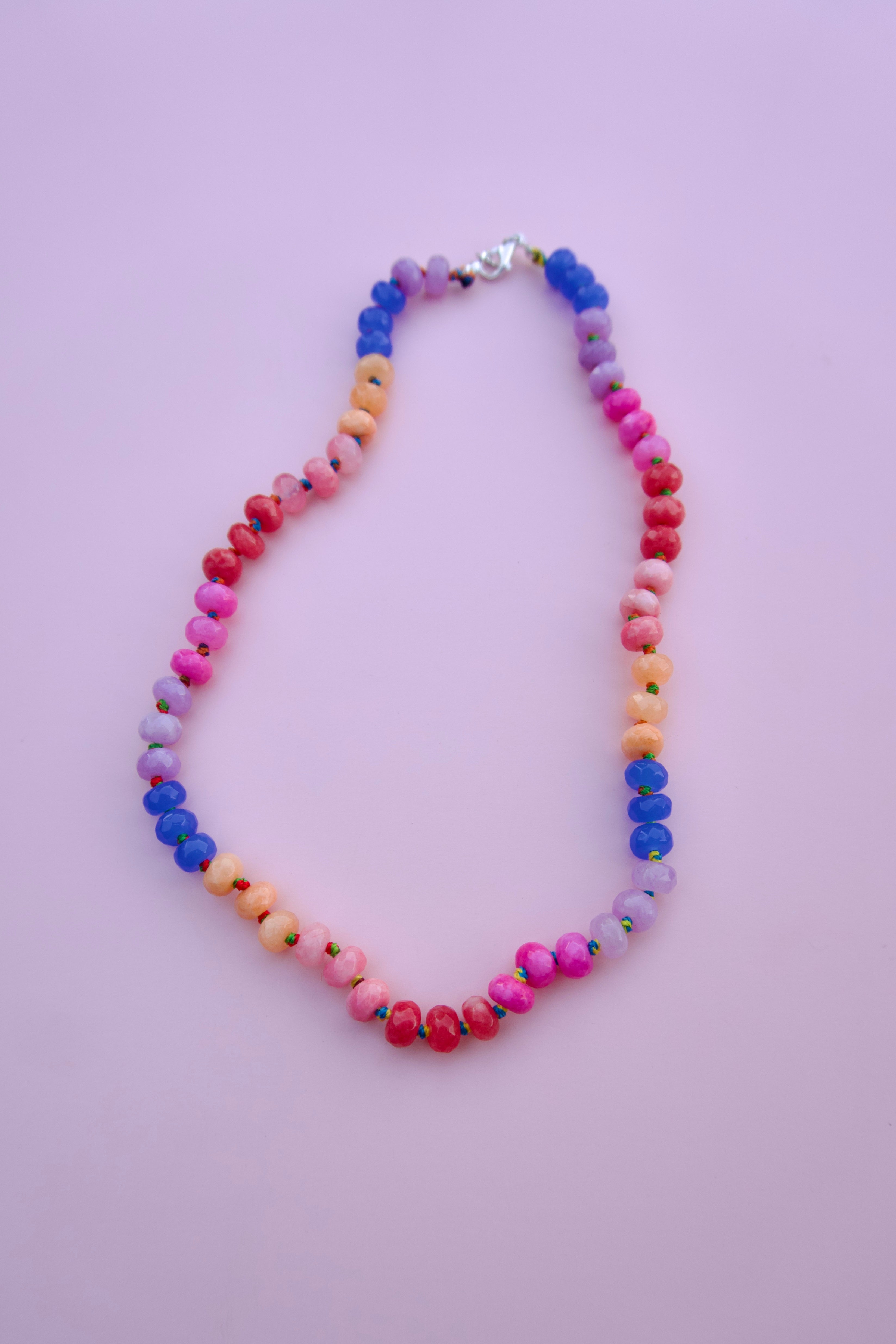 Blues, peaches and pinks