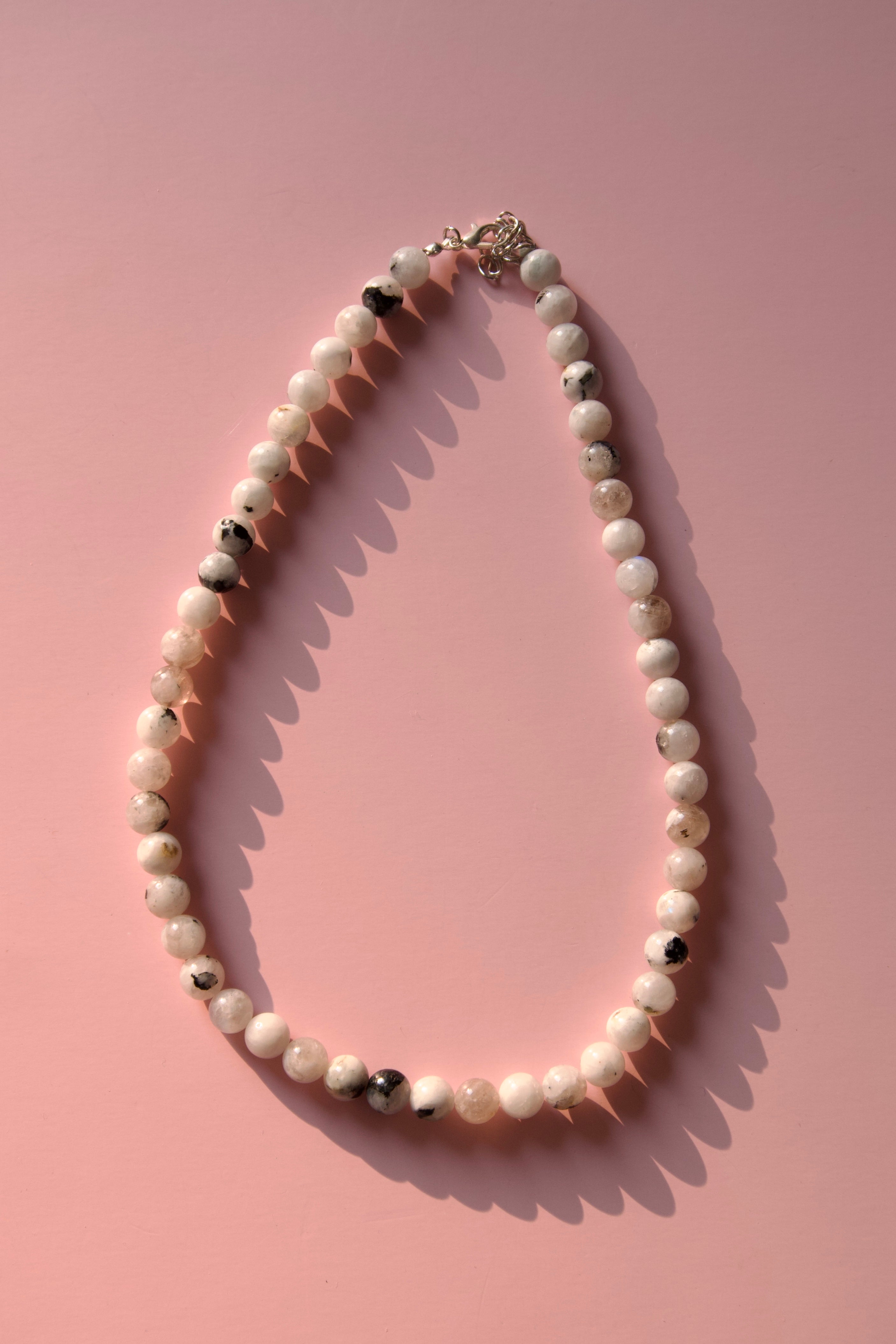 Natural marbled necklace