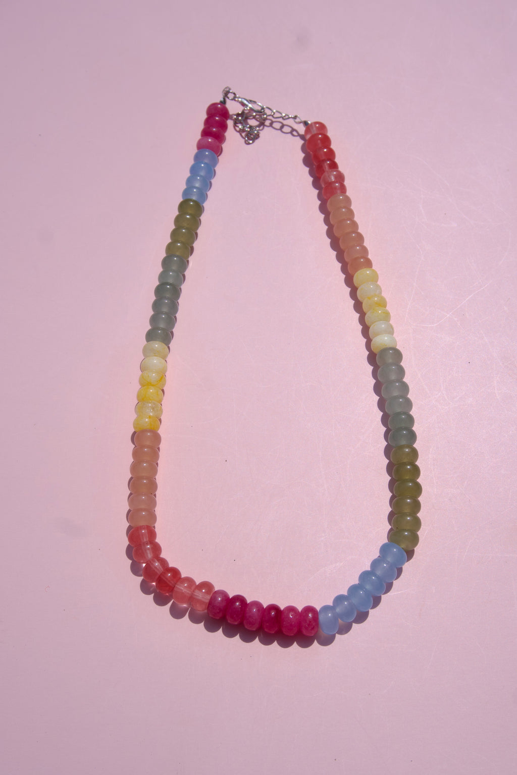 Earthy rainbow necklace