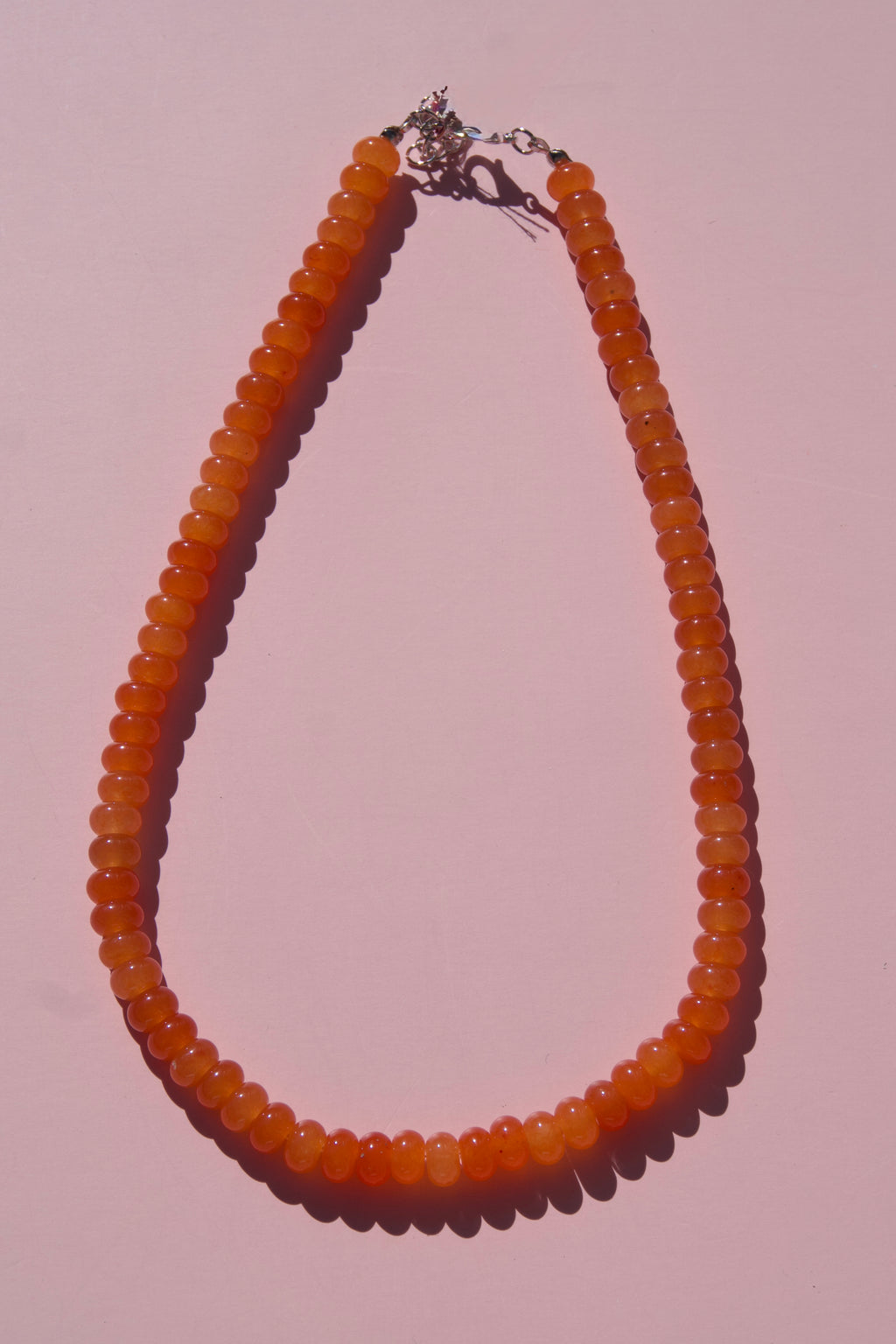 Orange beaded necklace