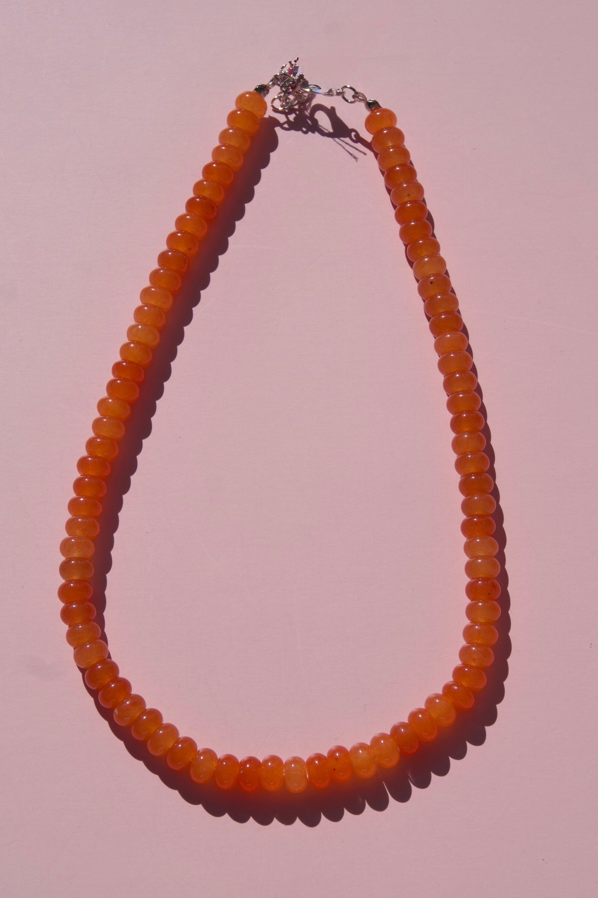 Orange beaded necklace