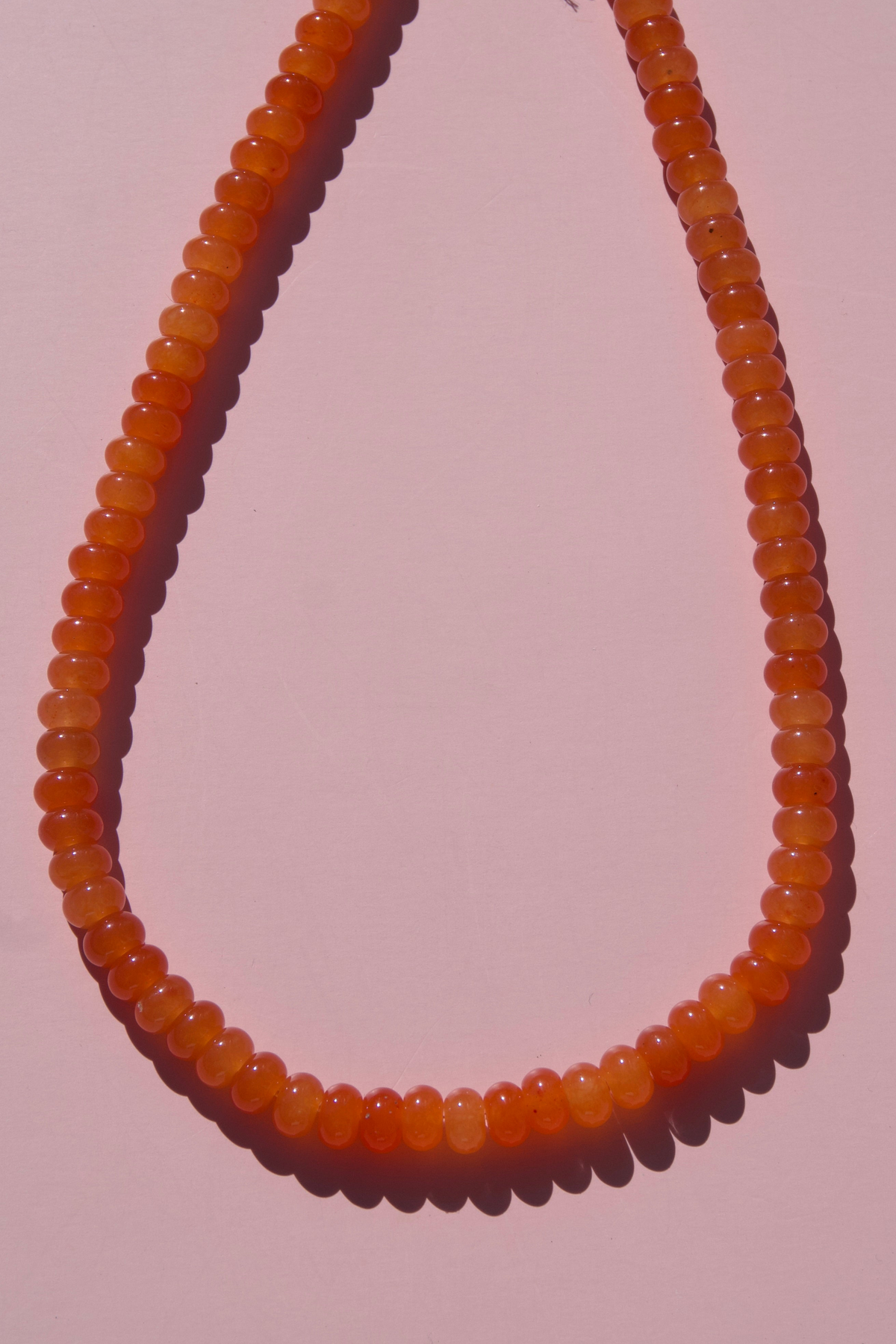 Orange beaded necklace