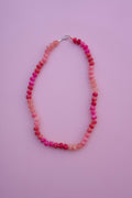 Pink ombré beaded necklace