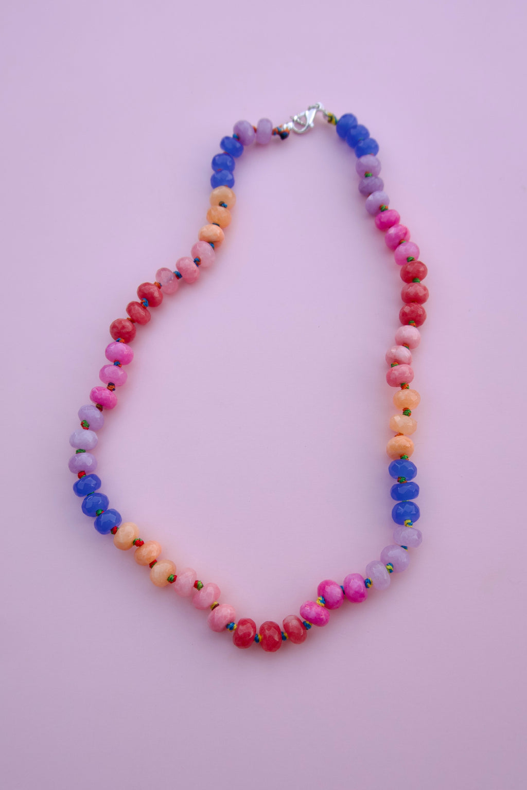 Blues, peaches and pinks