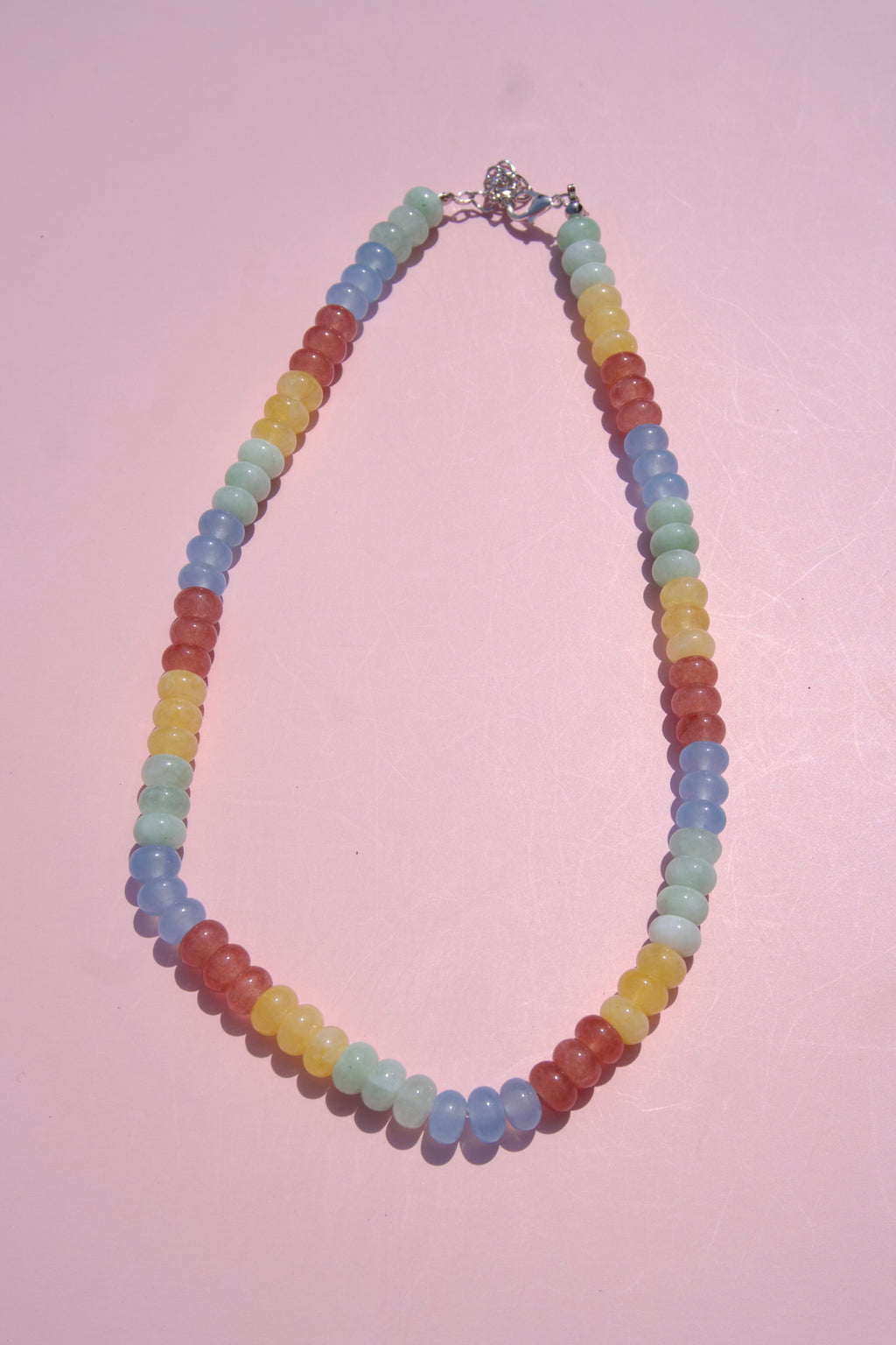 Yellow+blue+green+brown necklace