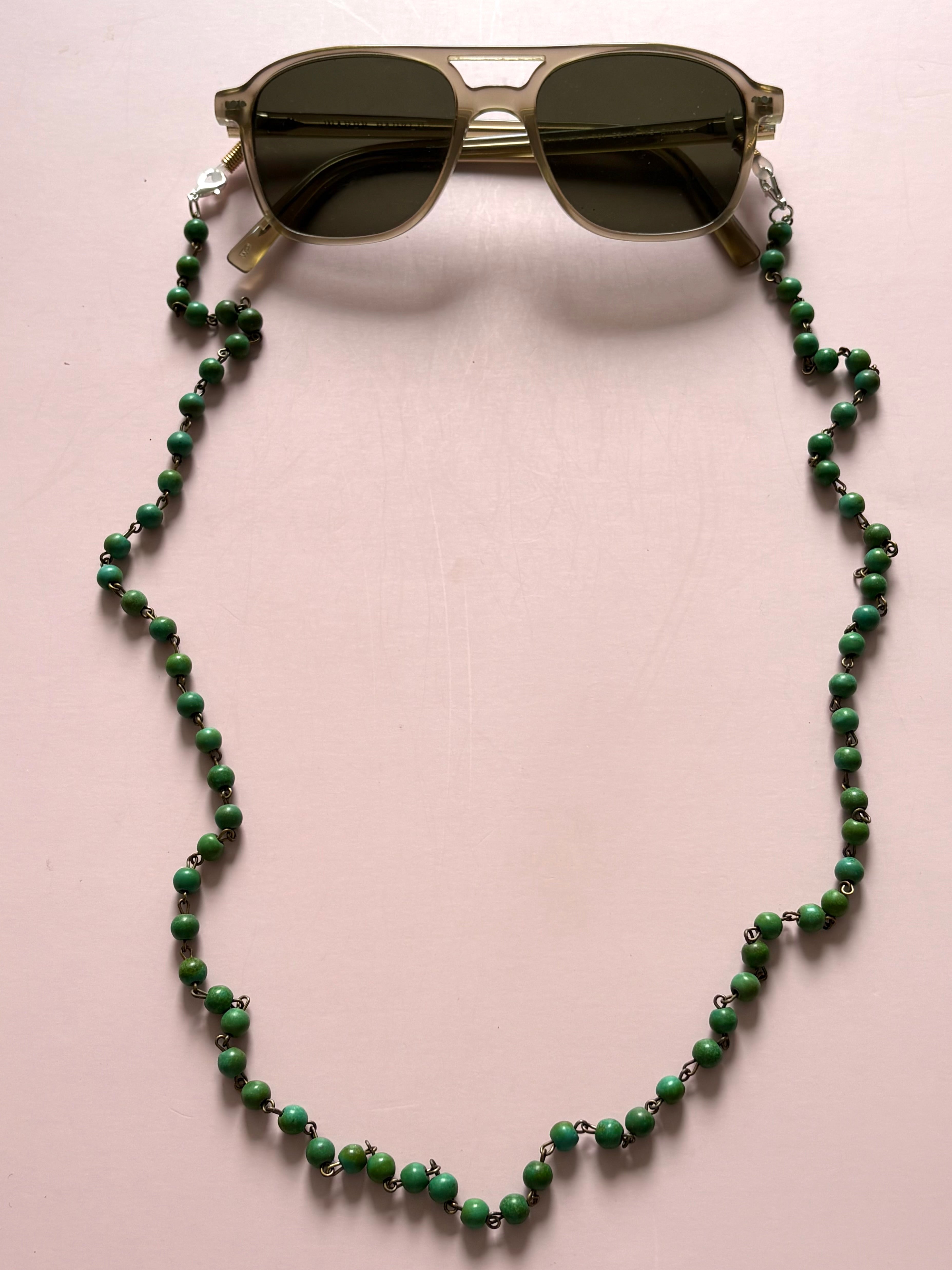 Green Jade glasses chain/necklace