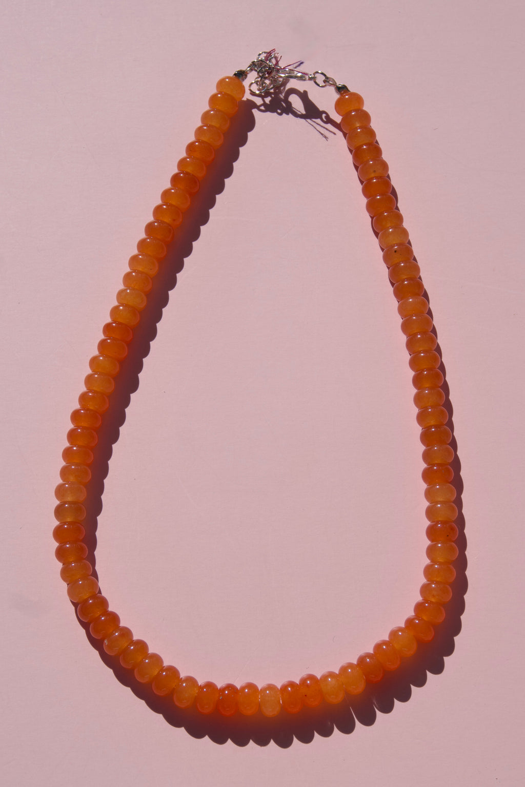 Orange beaded necklace