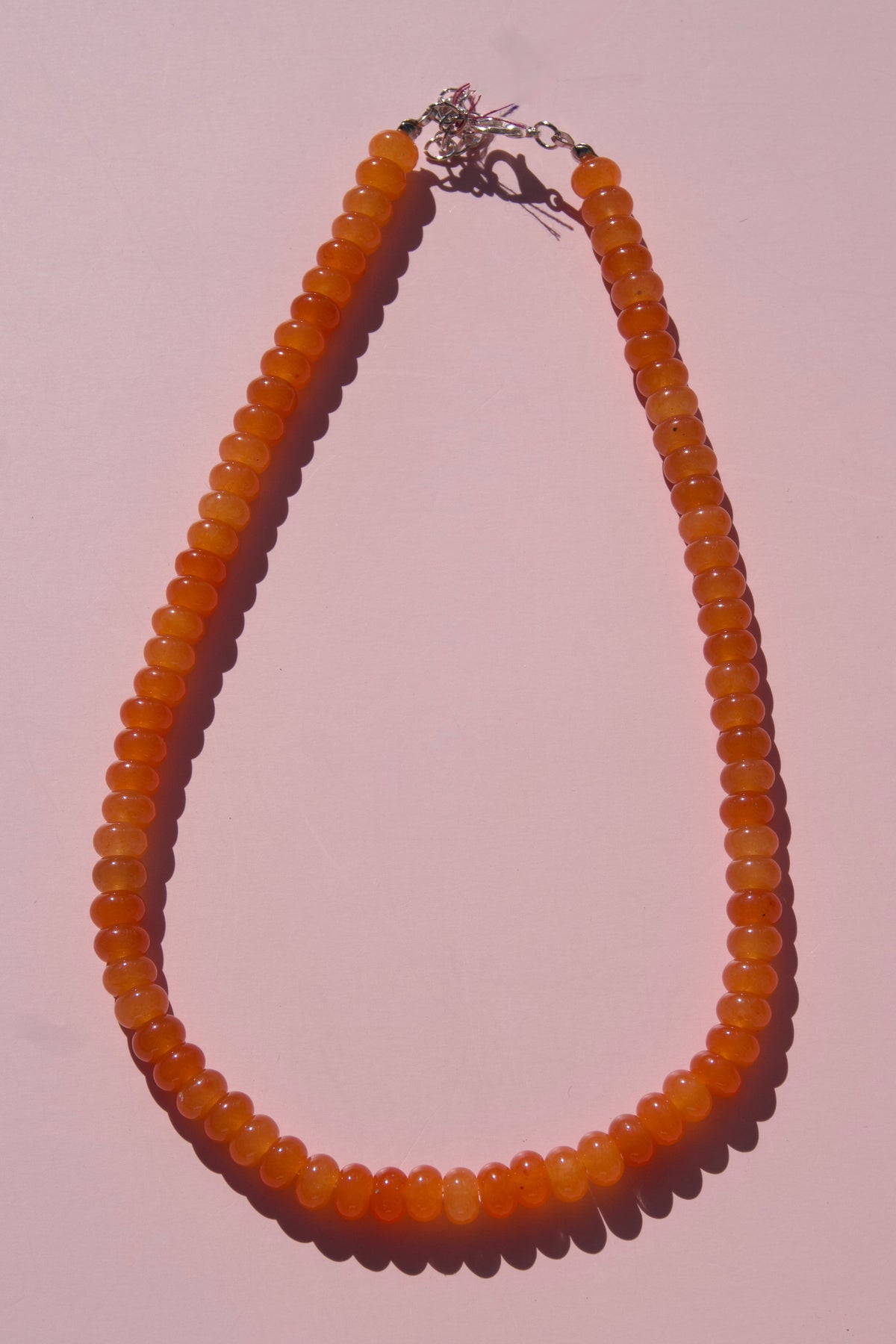 Orange beaded necklace