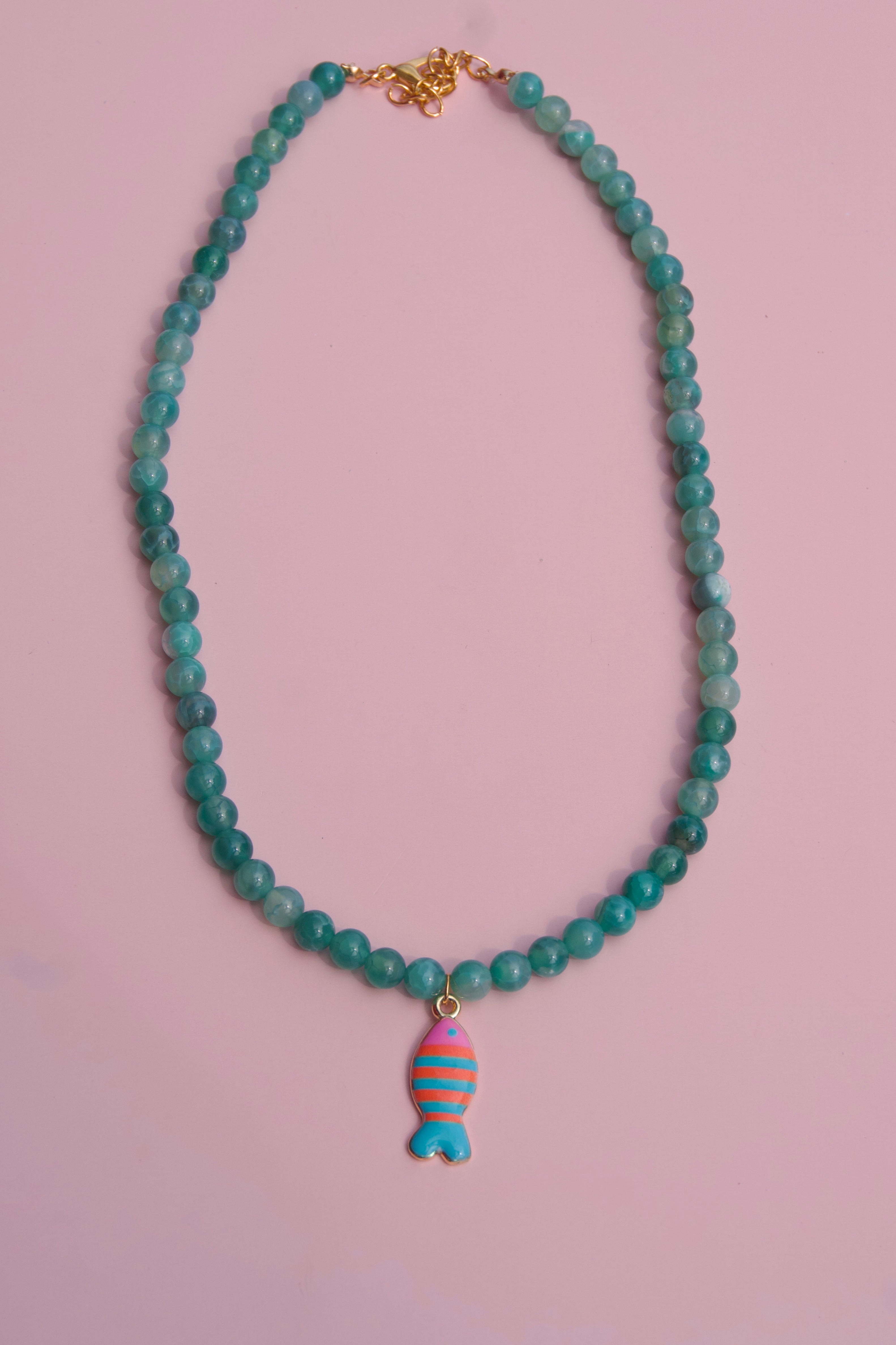 Jade fish necklace