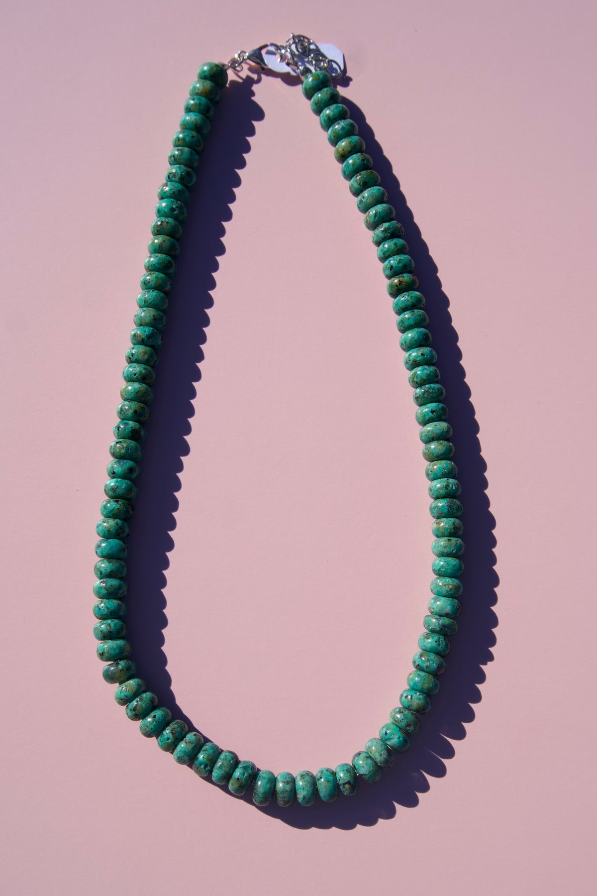 Green turquoise beaded necklace