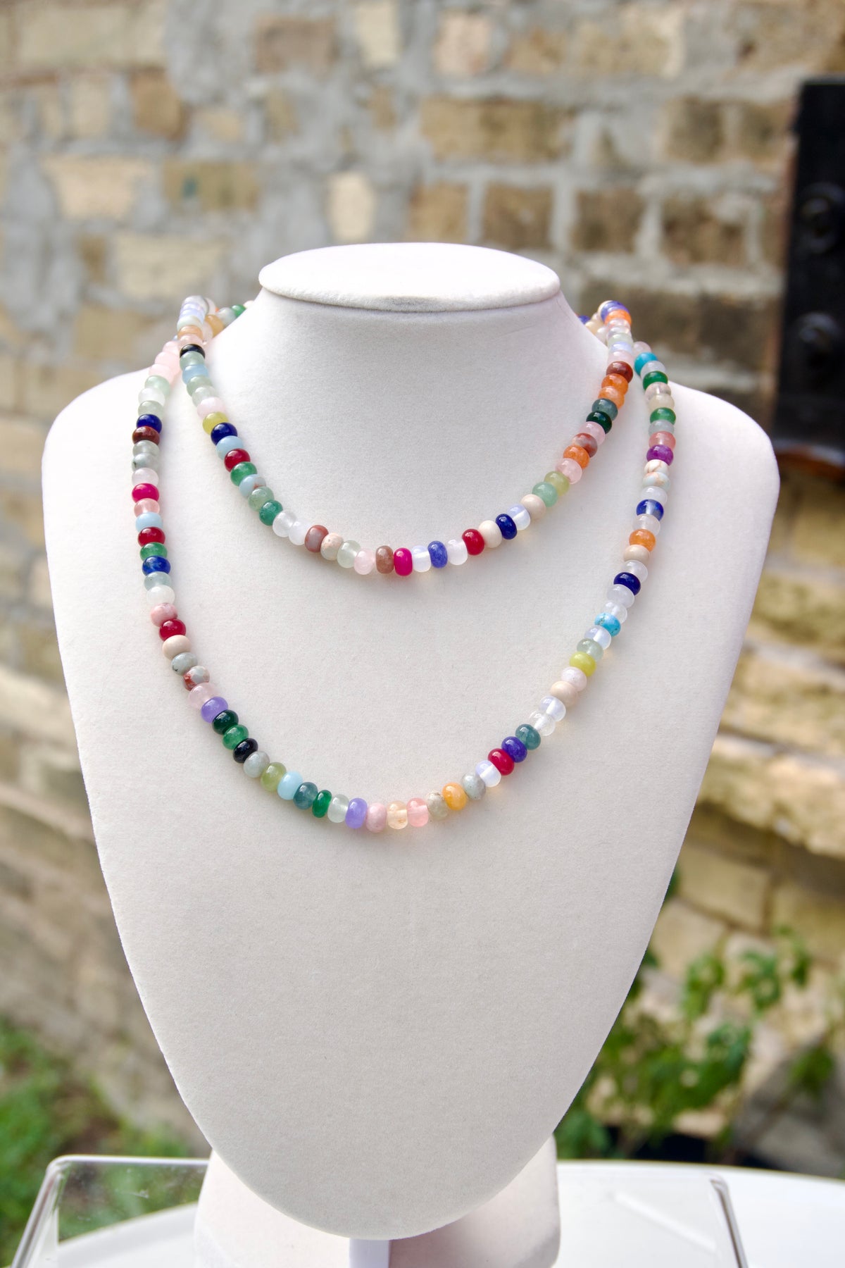 Multicolor gemstone necklace