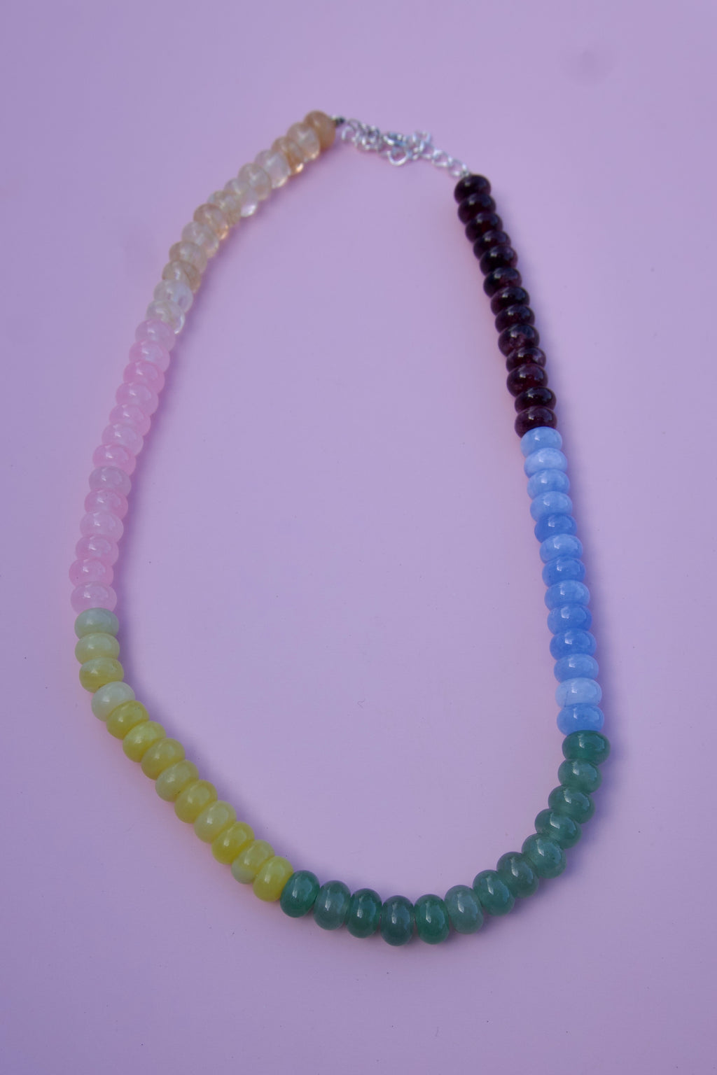 Yellow, blue & green Color block necklace