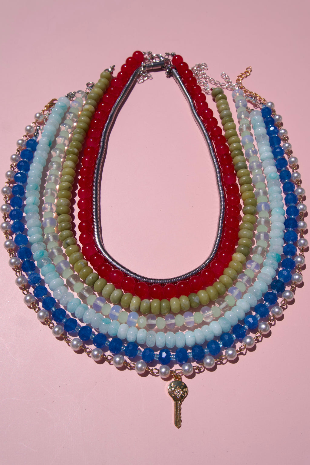 Ruby Red beaded necklace