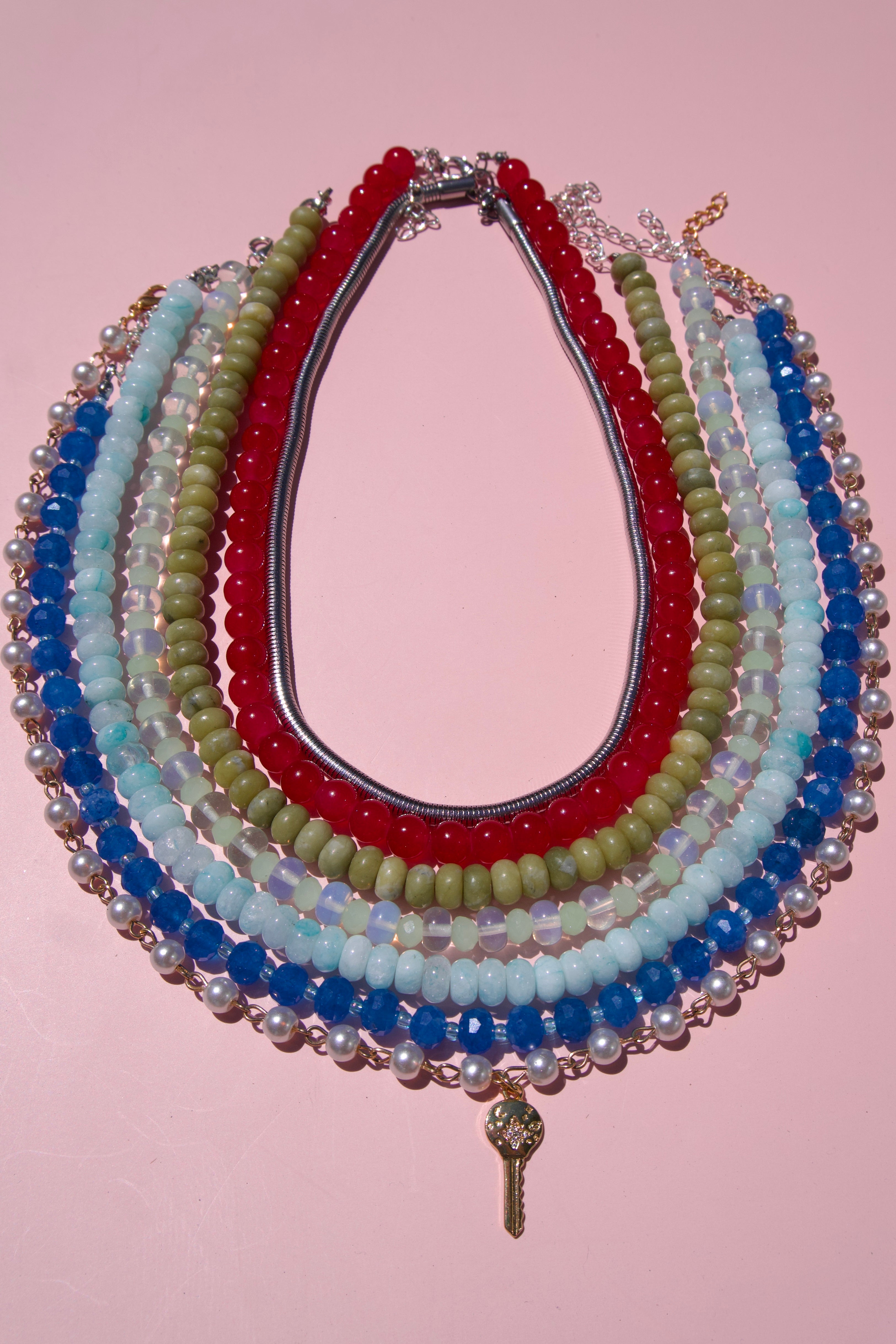 Ruby Red beaded necklace