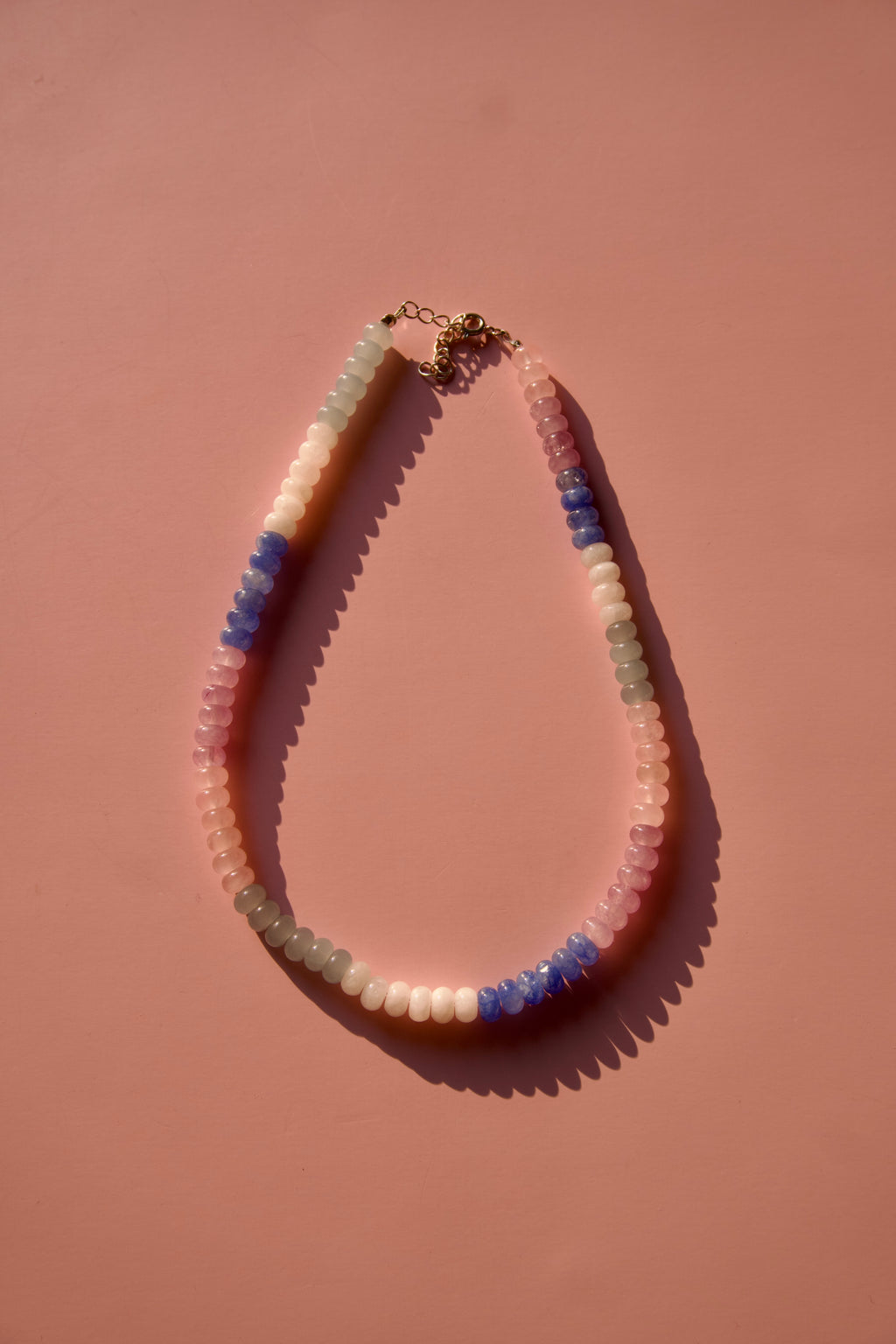Purple, blush & cream necklace