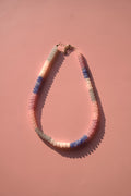 Purple, blush & cream necklace
