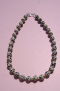 Dalmation Jasper+lemon jade necklace