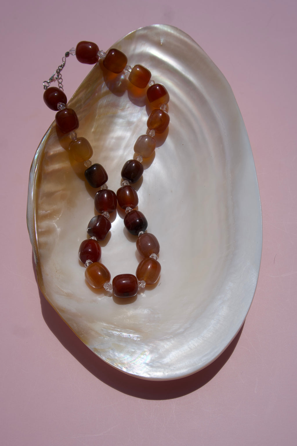 Natural Carnelian beaded necklace