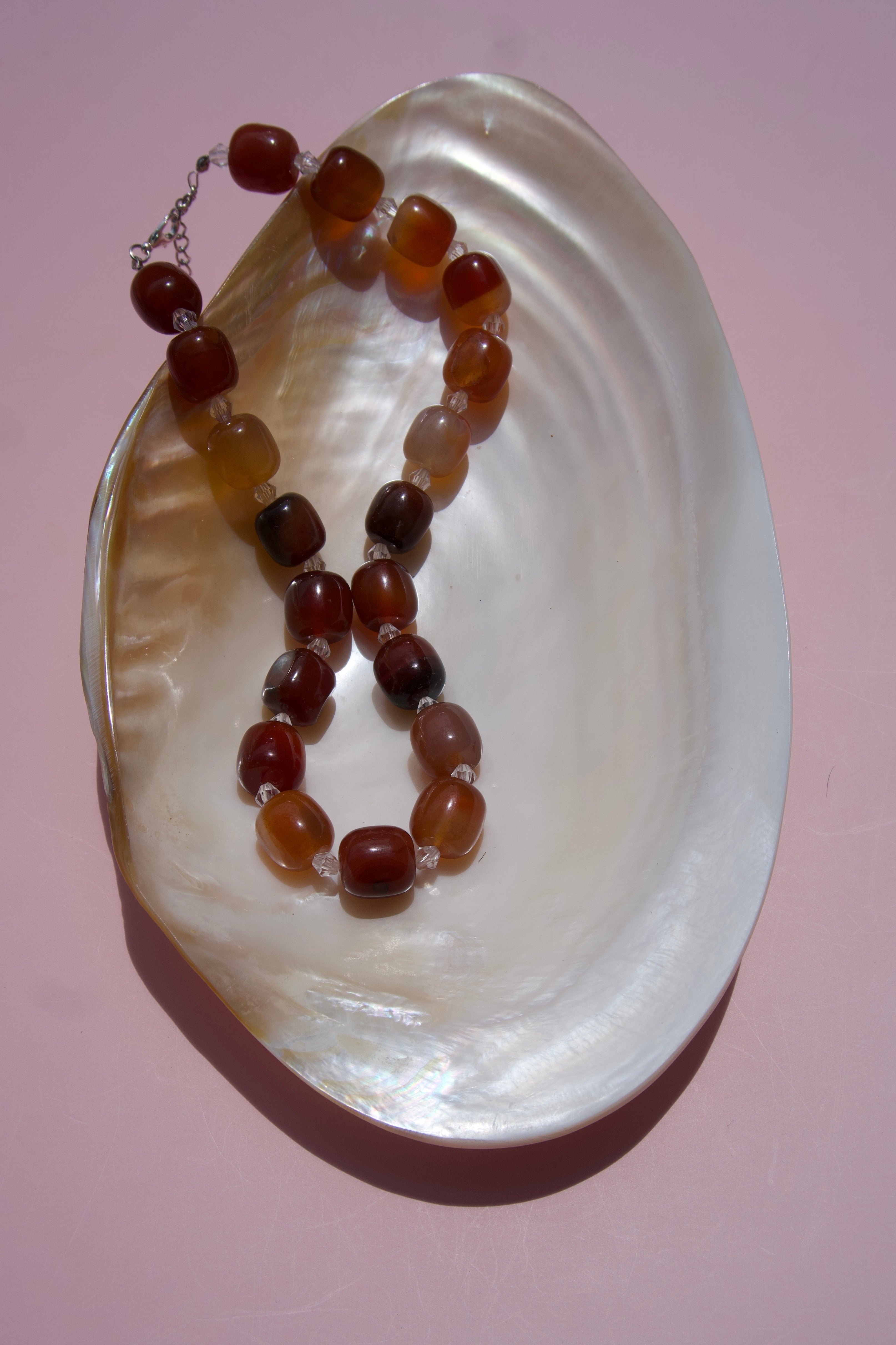 Natural Carnelian beaded necklace