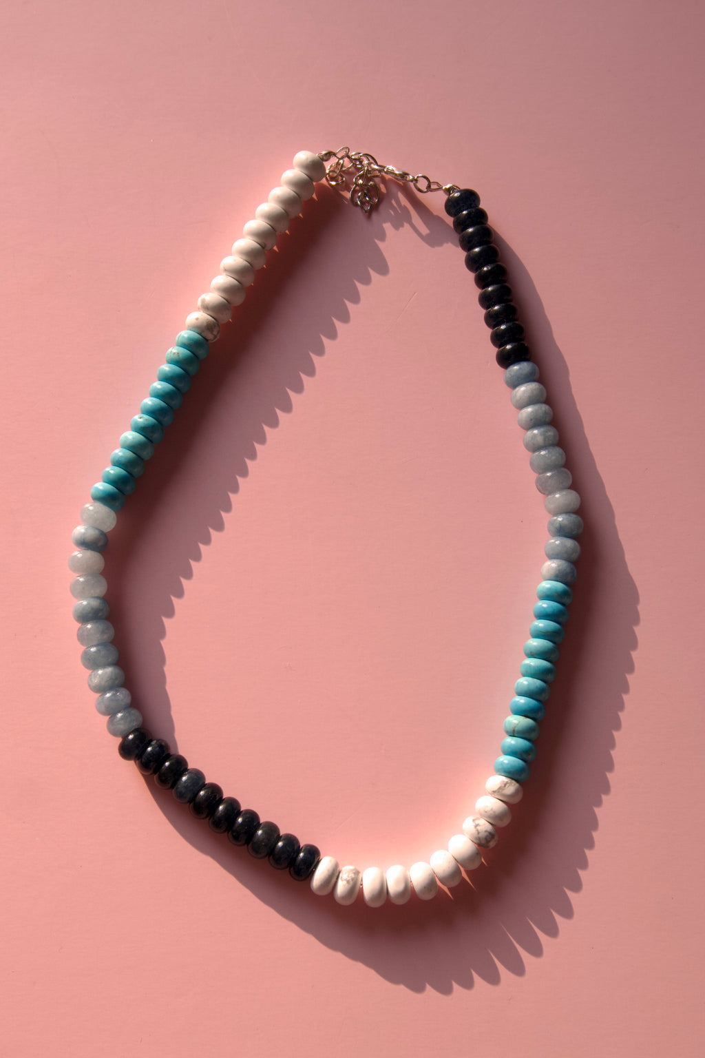 Blue, black and gray necklace