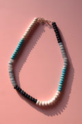 Blue, black and gray necklace