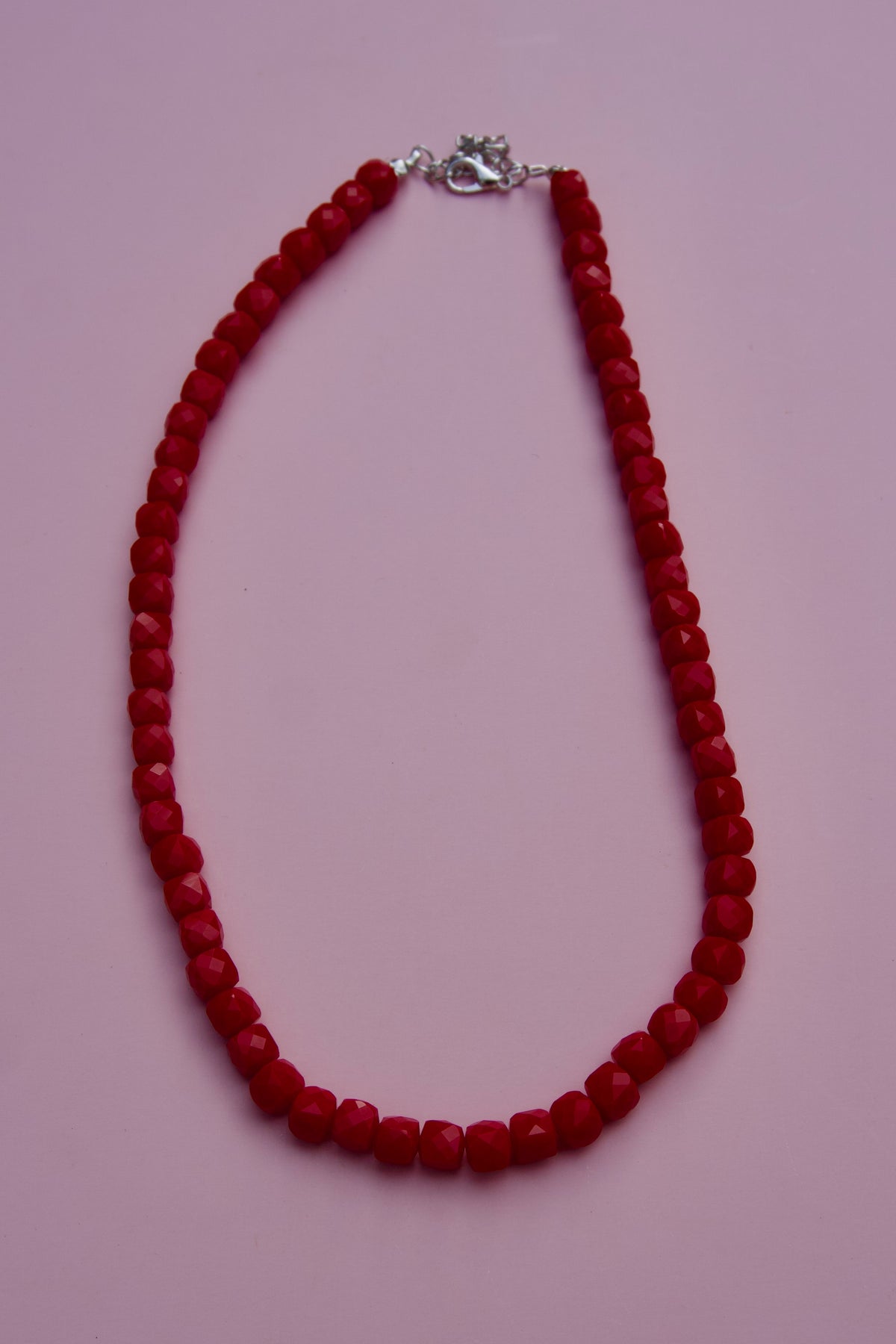 Cranberry sparkler necklace