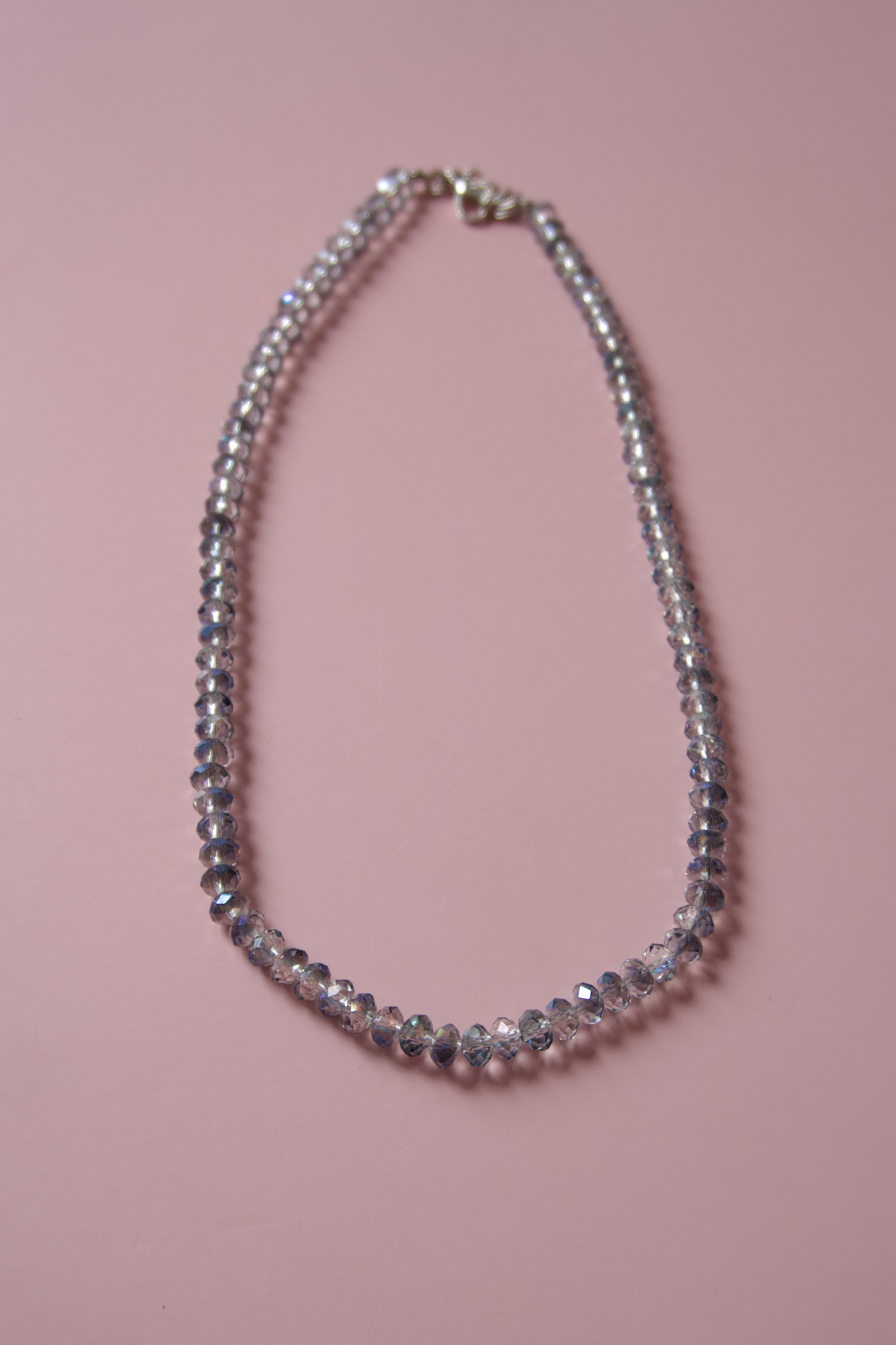 Silver/Blue super sparkly necklace