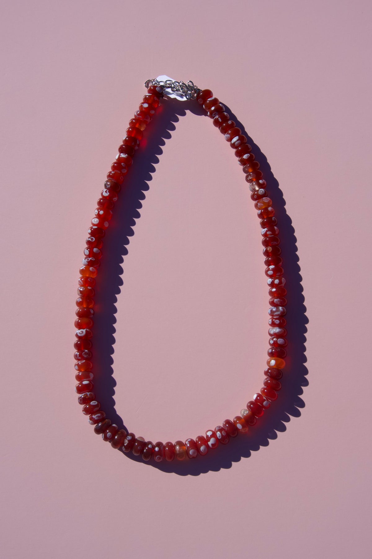 Speckled Amber beaded necklace