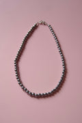 Silver beaded necklace
