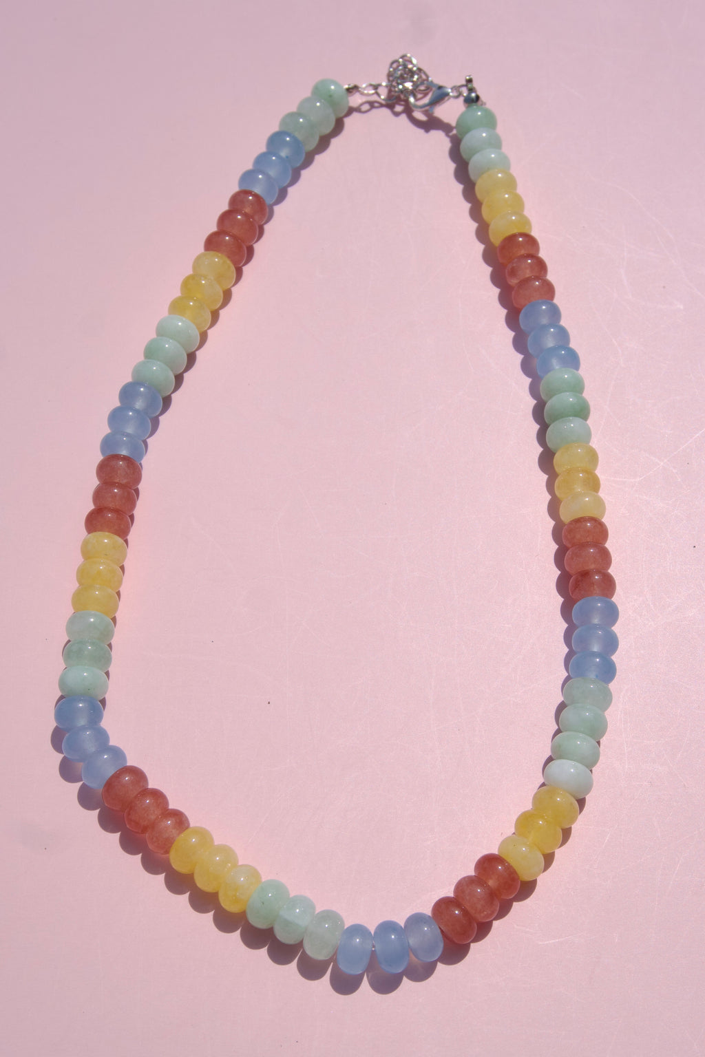 Yellow+blue+green+brown necklace