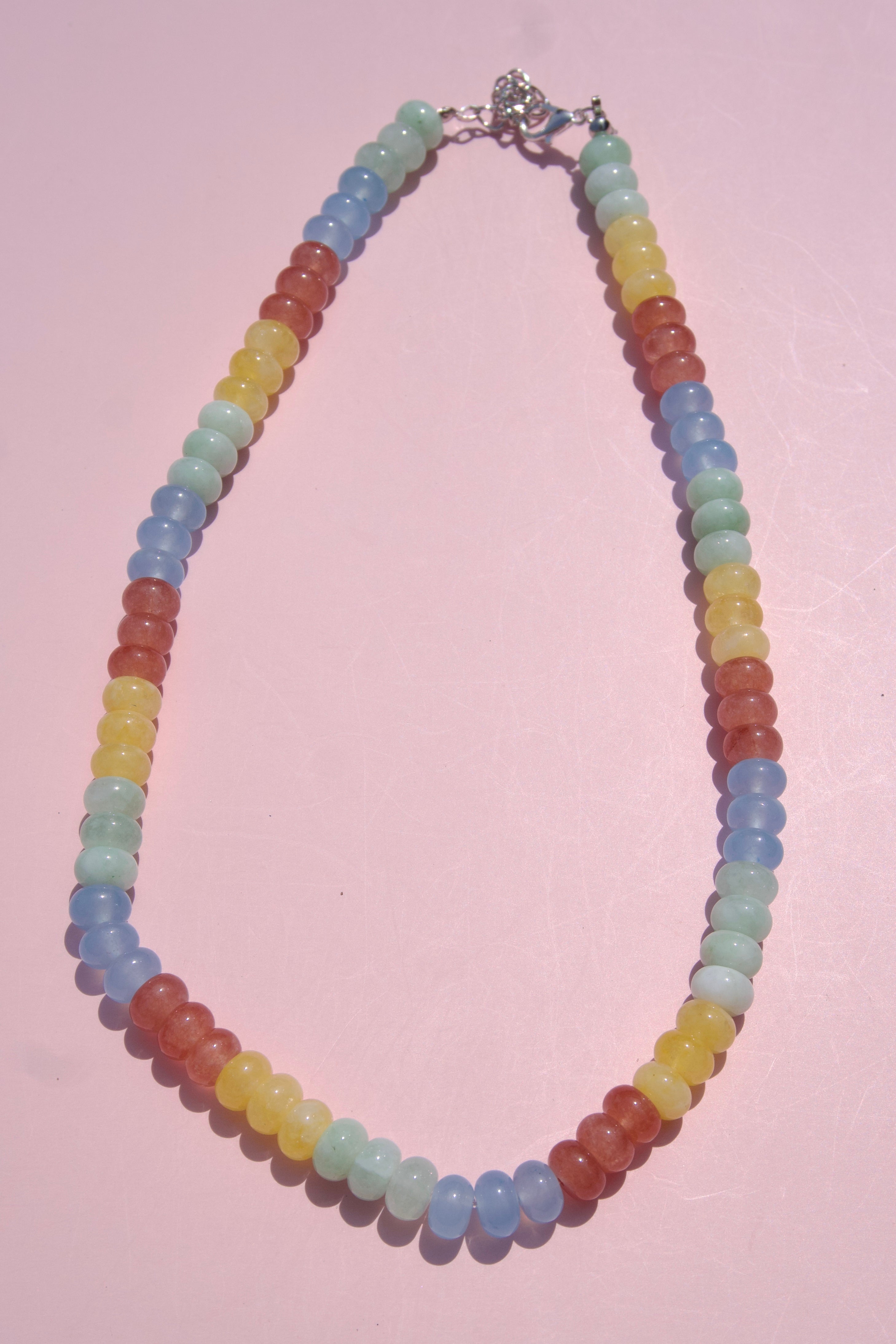 Yellow+blue+green+brown necklace