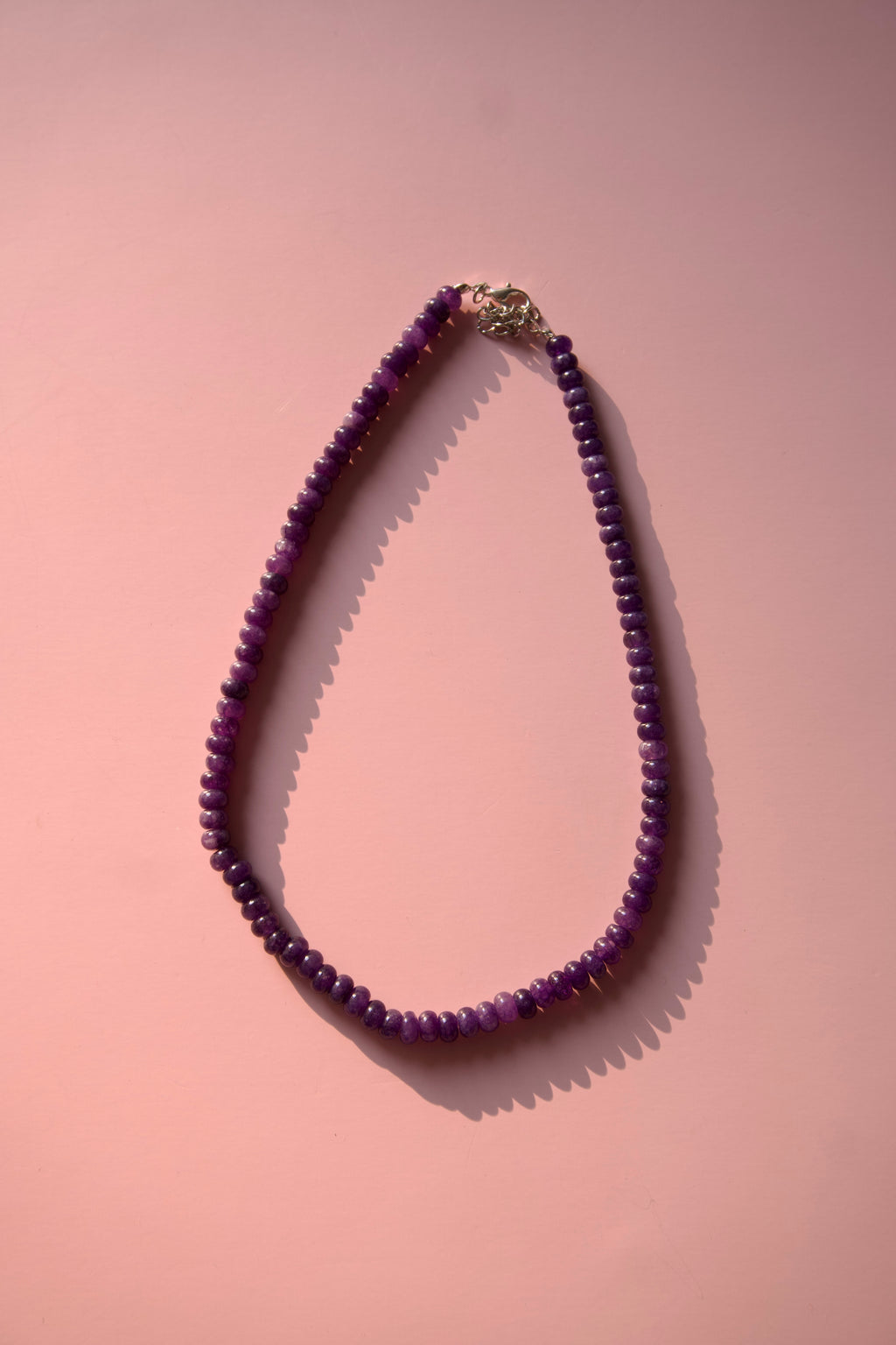 Plum beaded necklace