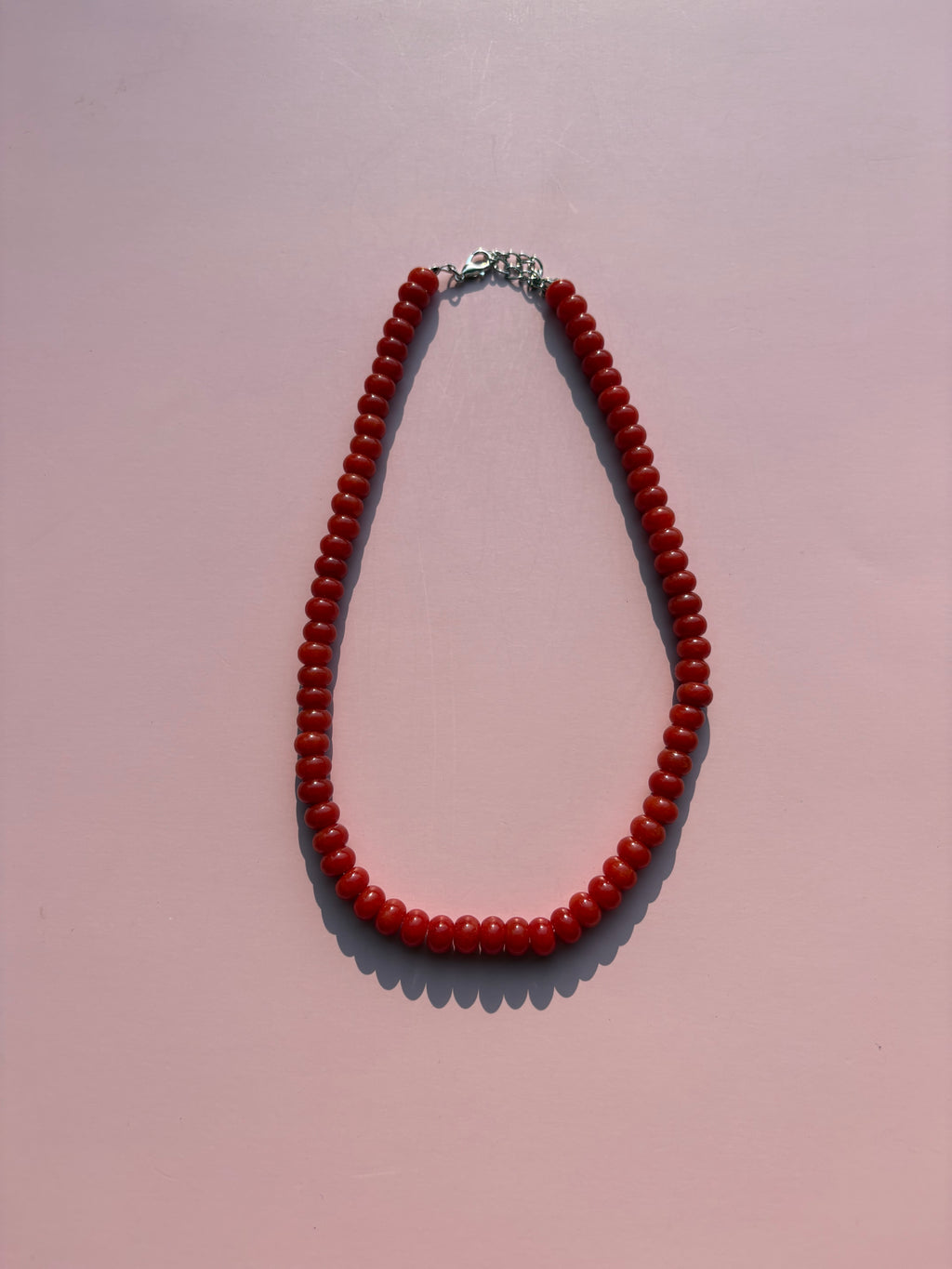 Burnt orange beaded necklace