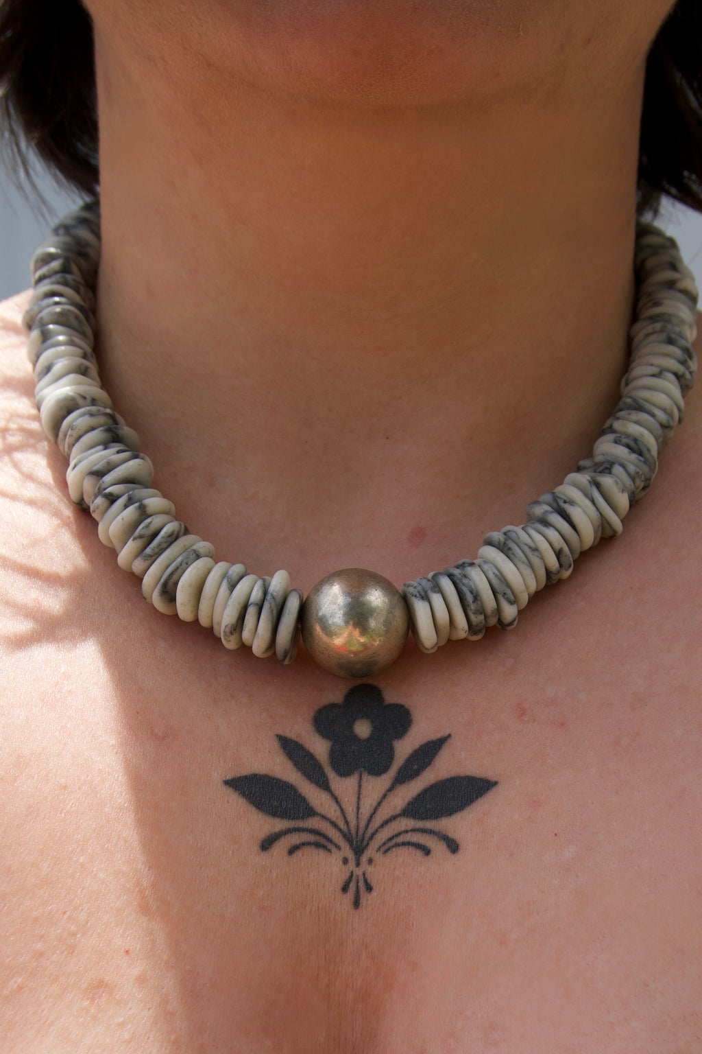 White Buffalo + silver necklace
