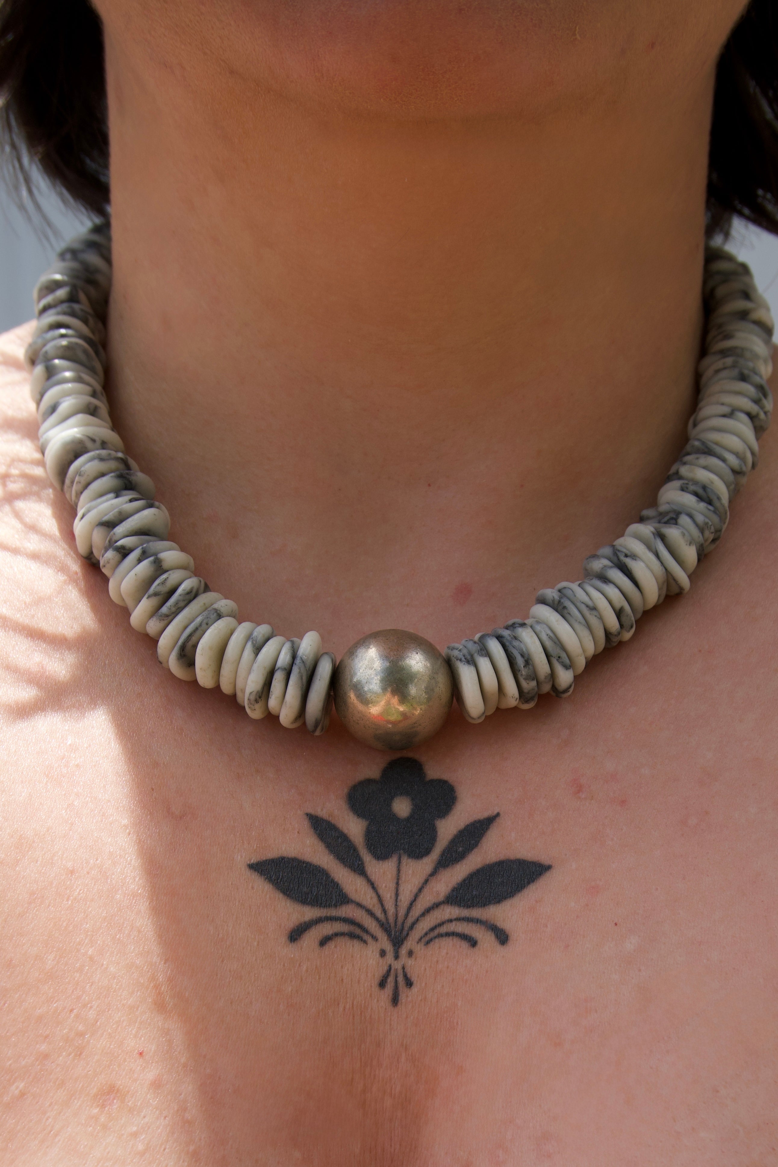 White Buffalo + silver necklace
