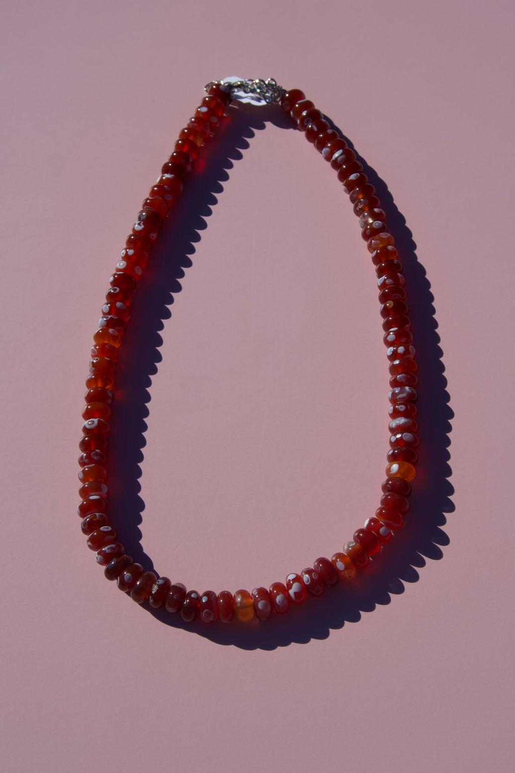 Speckled Amber beaded necklace