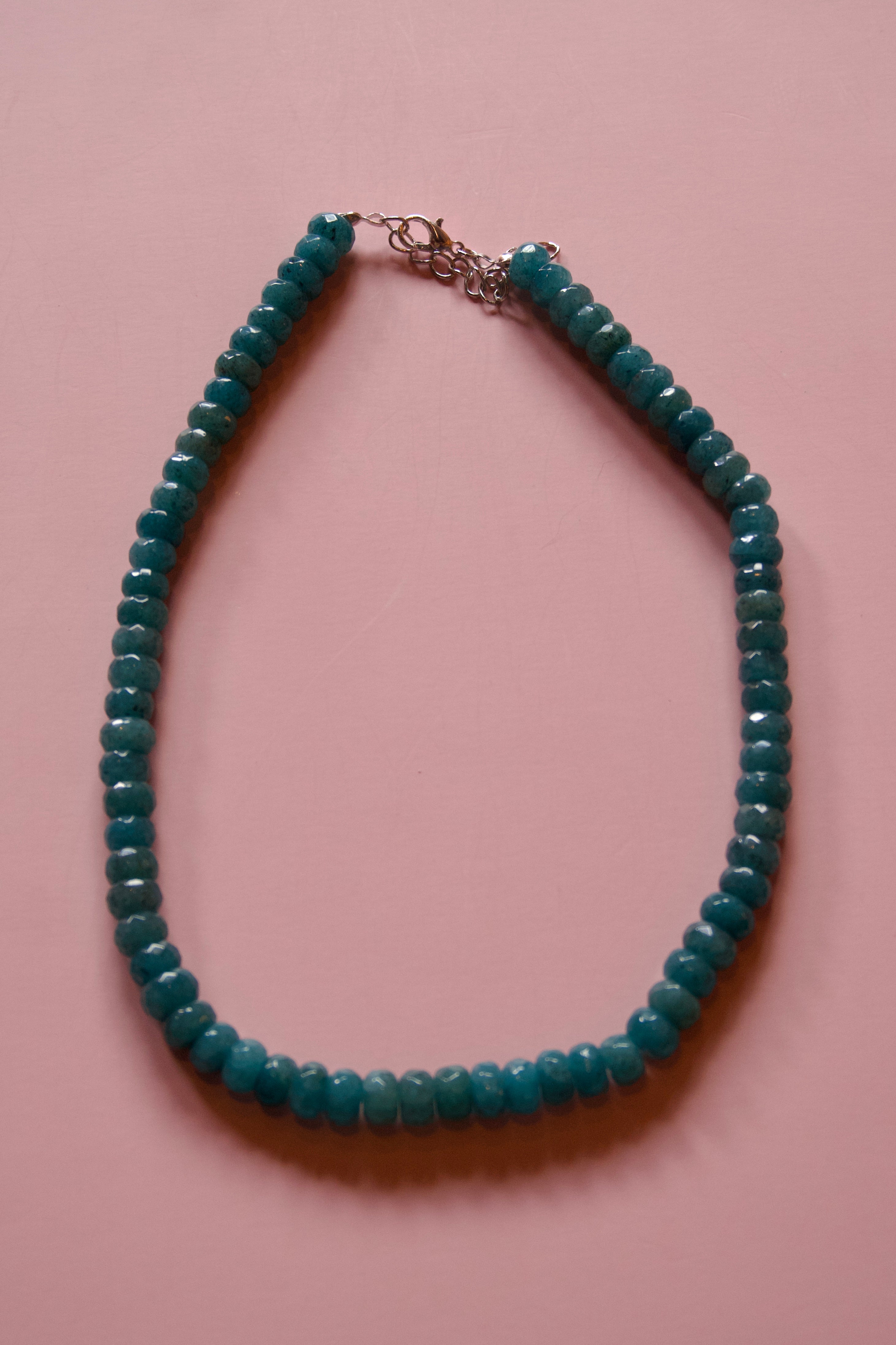 Teal super sparkly necklace