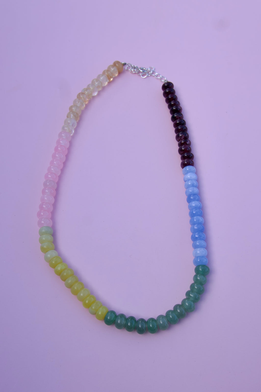 Yellow, blue & green Color block necklace