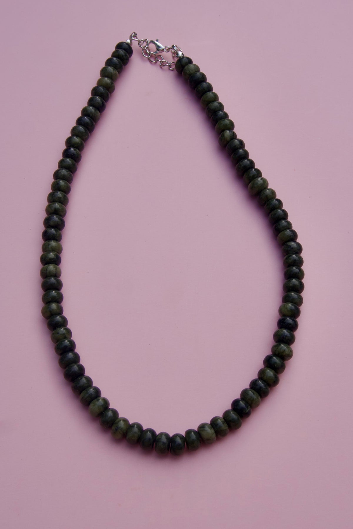 Moody Moss beaded necklace