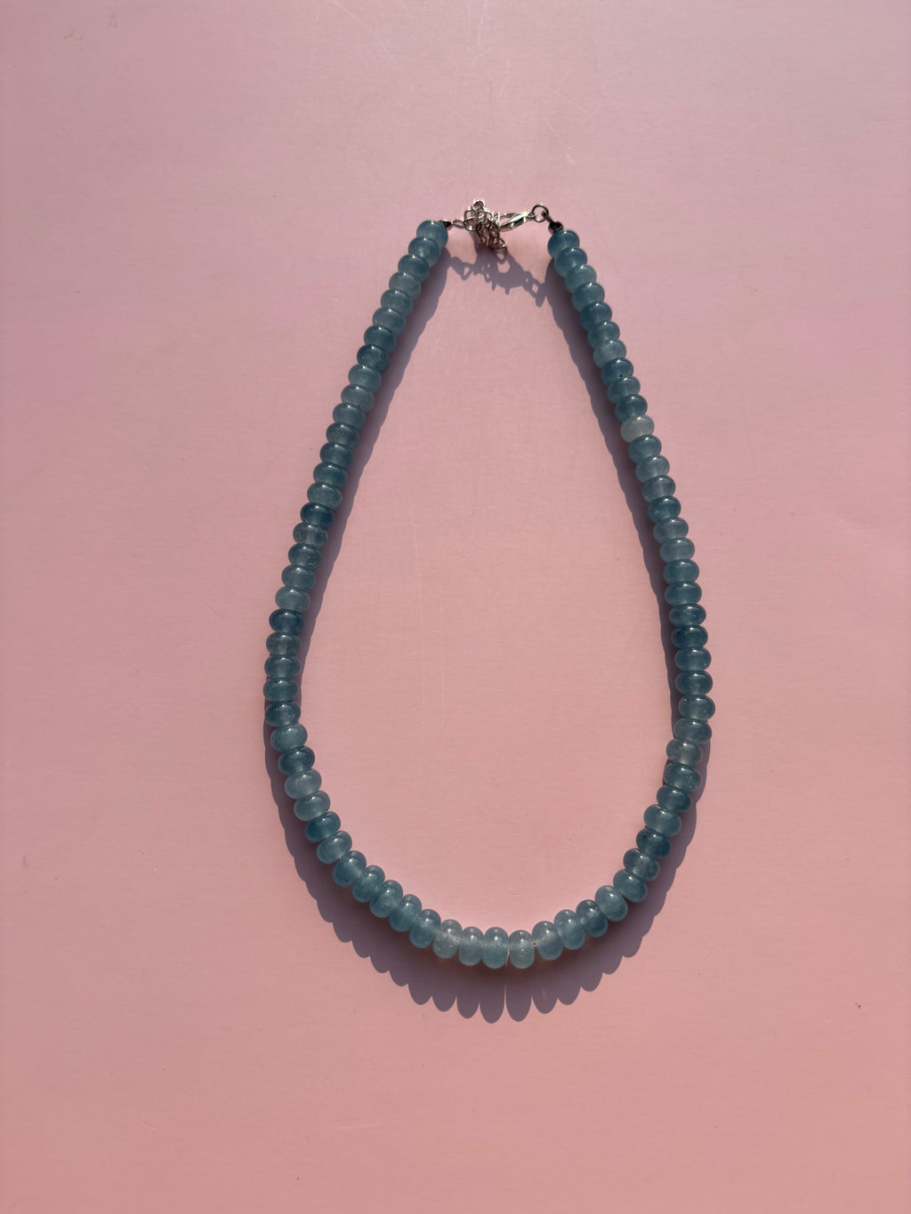 Stunning gray blue necklace