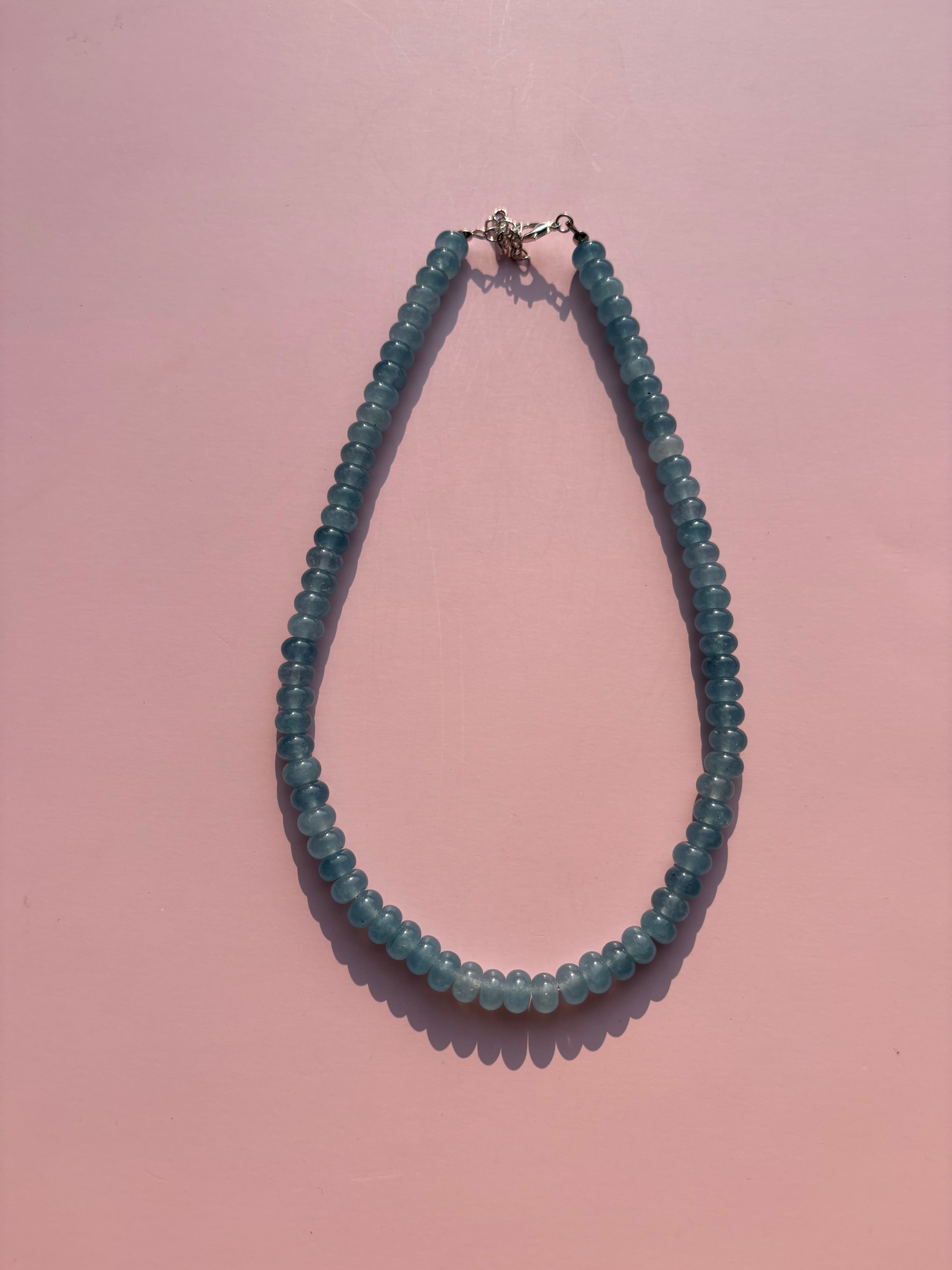 Stunning gray blue necklace