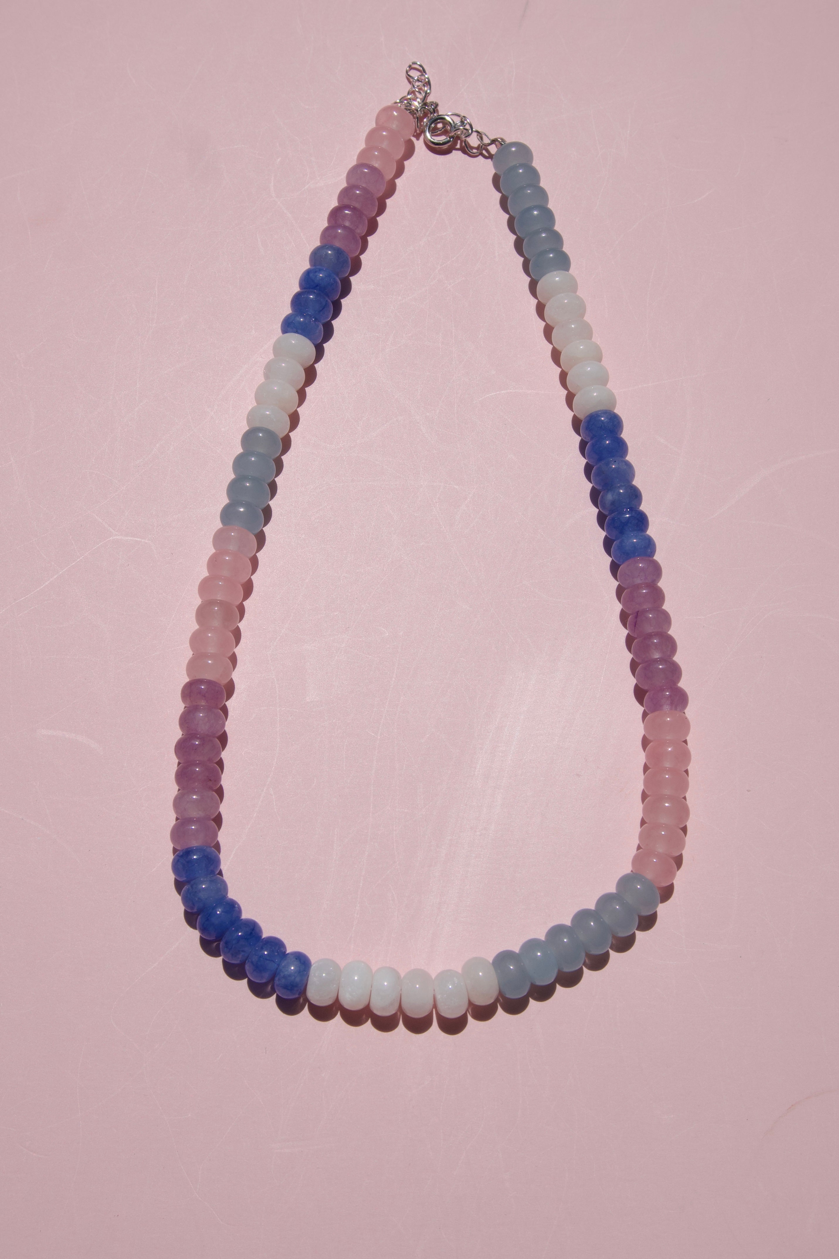 Blush, lavender & blue necklace