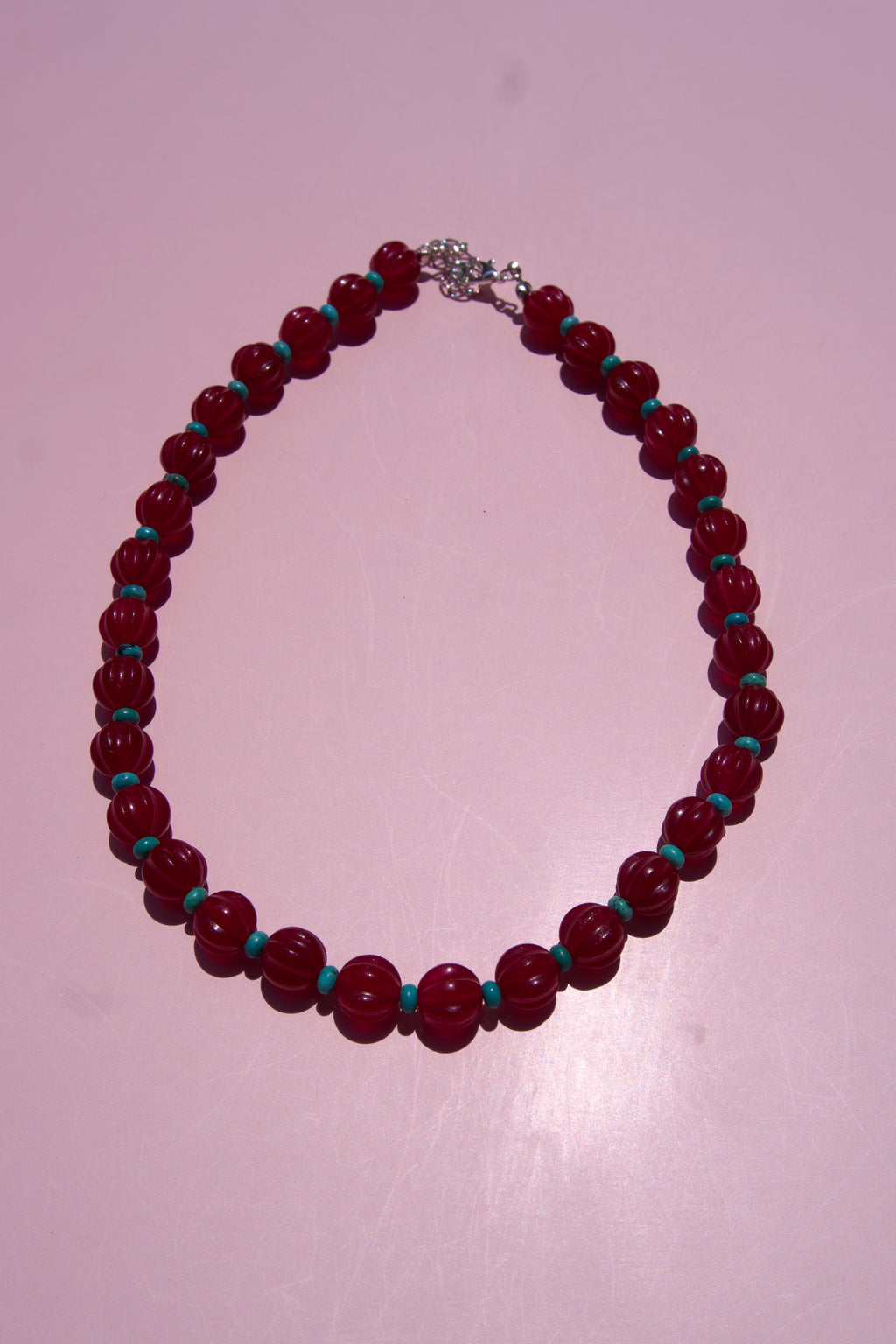 Maroon+Turquoise necklace