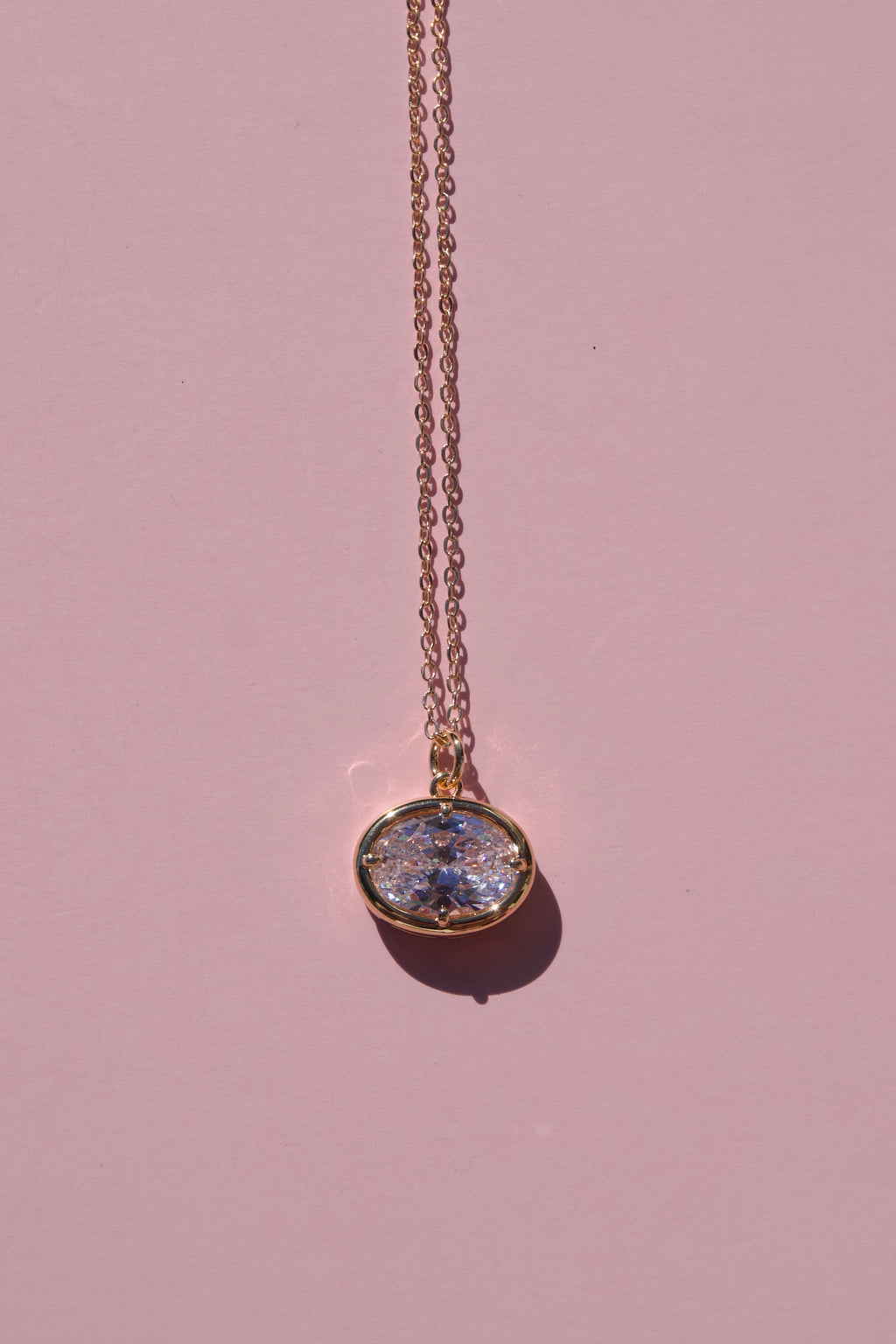 Oval charm necklace