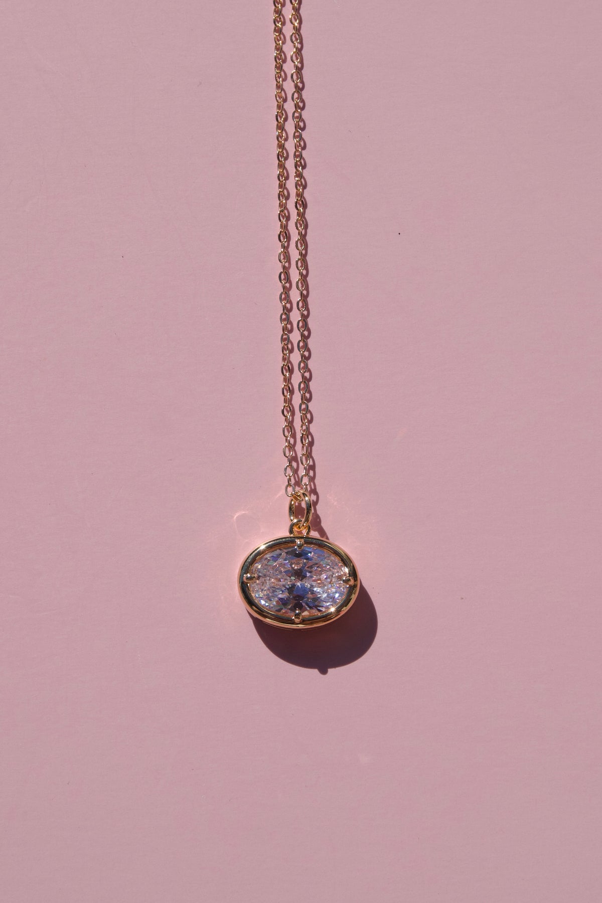 Oval charm necklace
