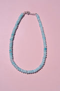 Aquamarine beaded necklace