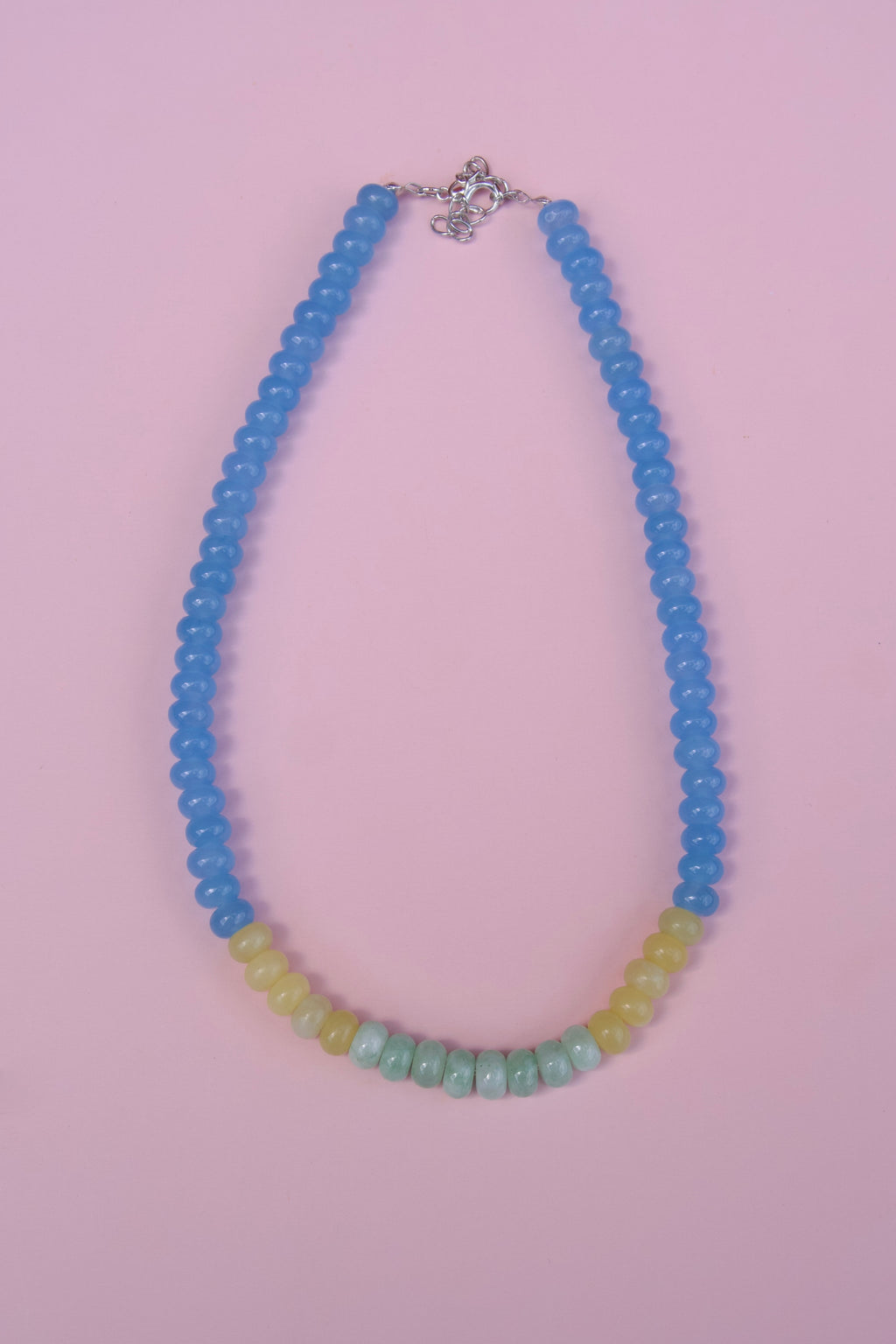 Blue+chartreuse+seafoam necklace